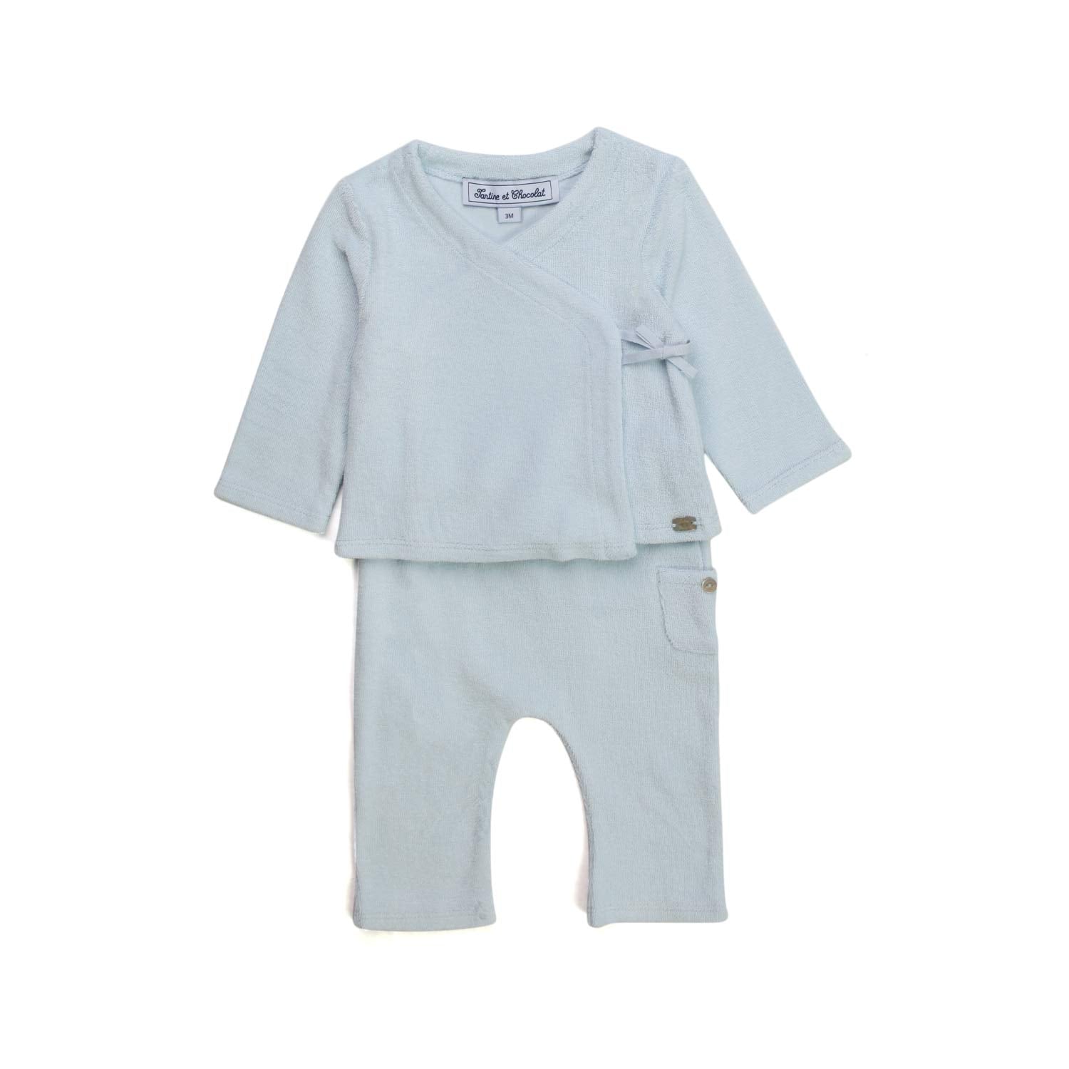 COMPLETO CELESTE NEONATO - annameglio.com abbigliamento moda