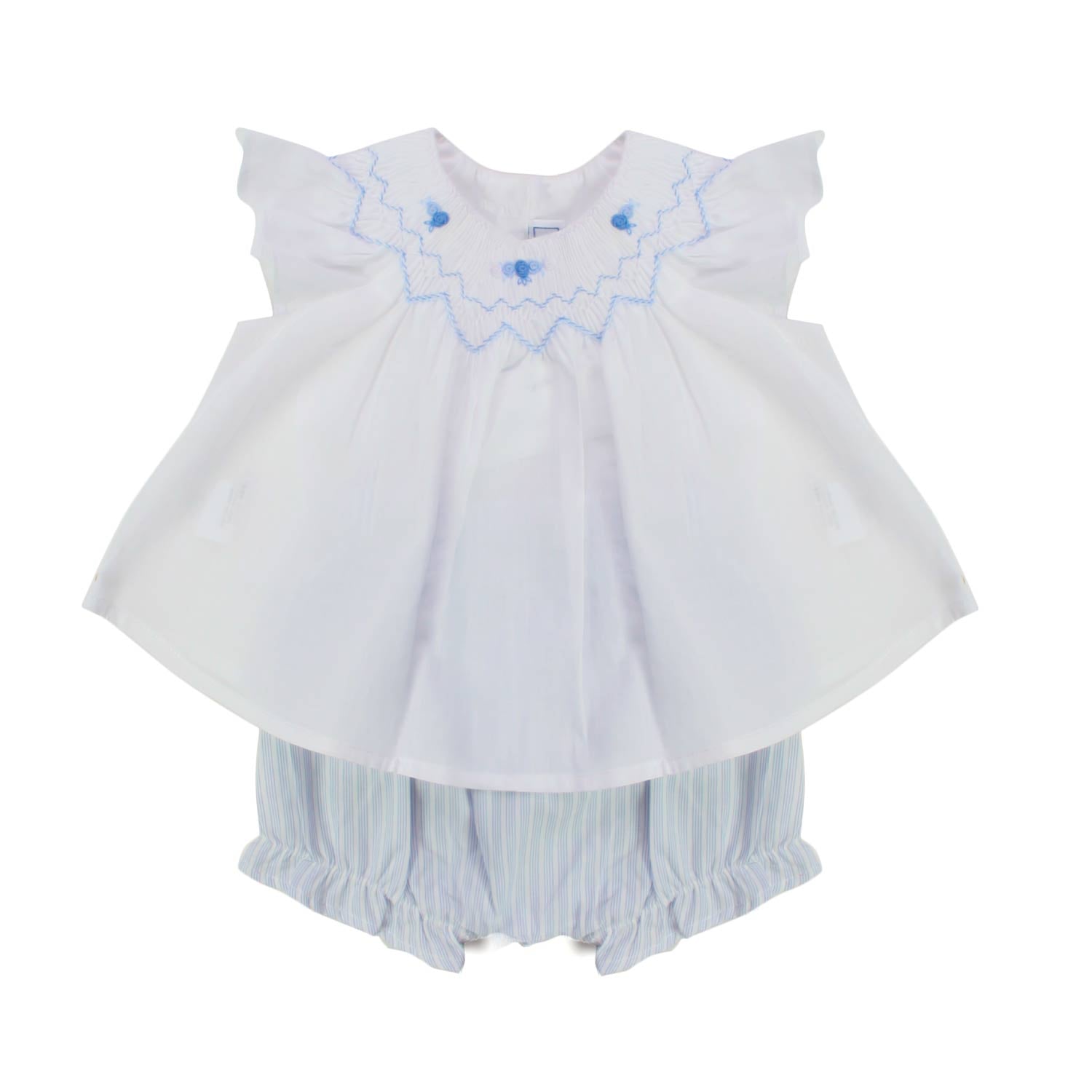 PAGLIACCETTO BIANCO E CELESTE NEONATA - annameglio.com abbigliamento moda