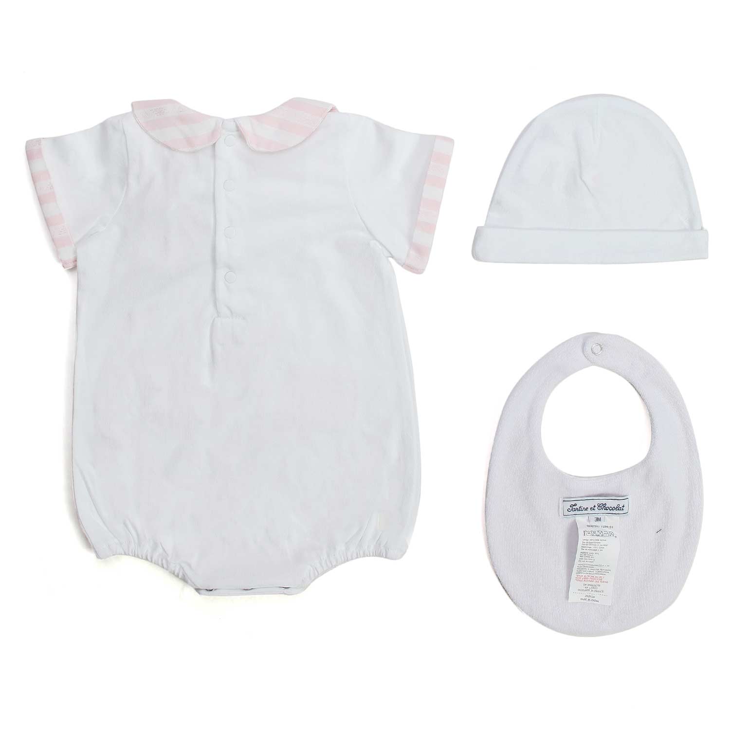 SET TUTINA BIANCA E ROSA NEONATA - annameglio.com abbigliamento moda