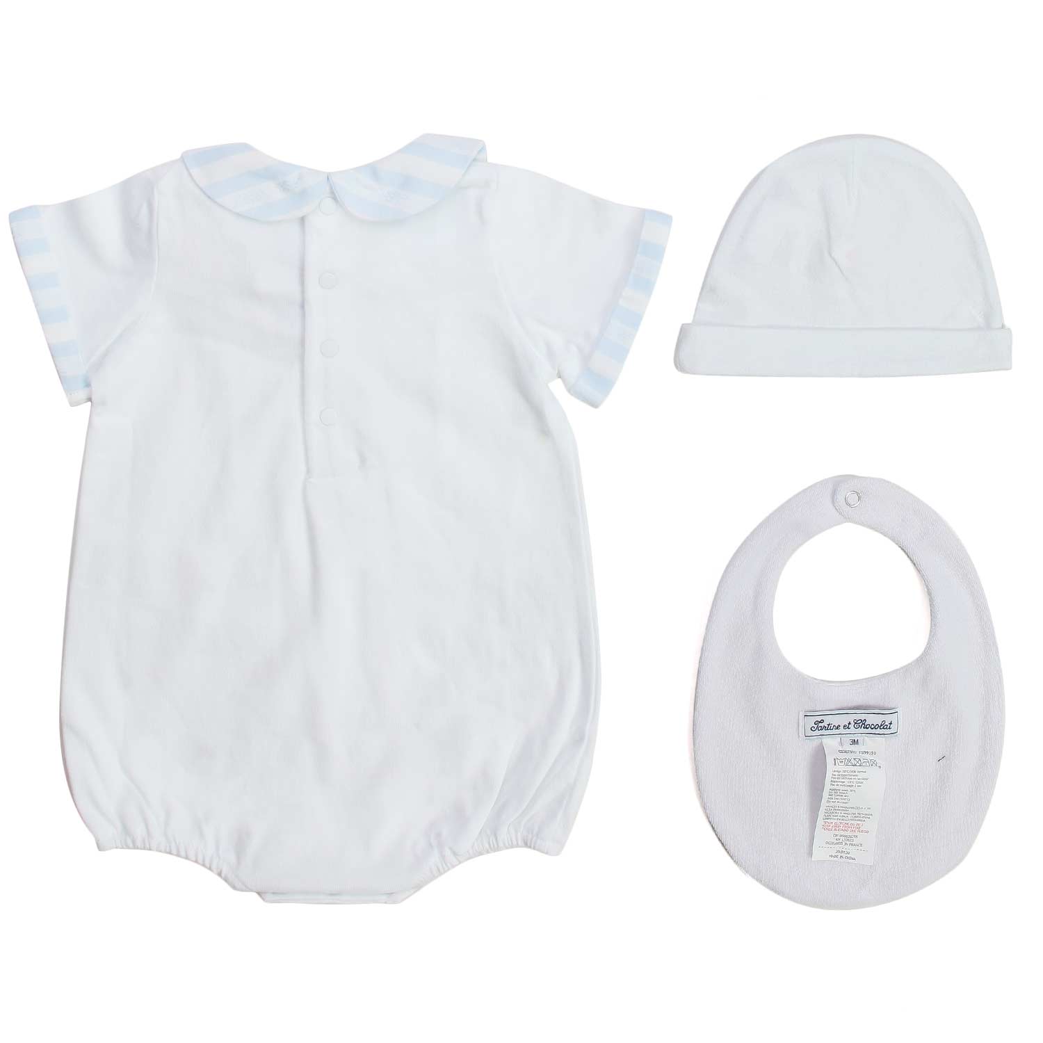 SET TUTINA BIANCA E CELESTE NEONATO - annameglio.com abbigliamento moda