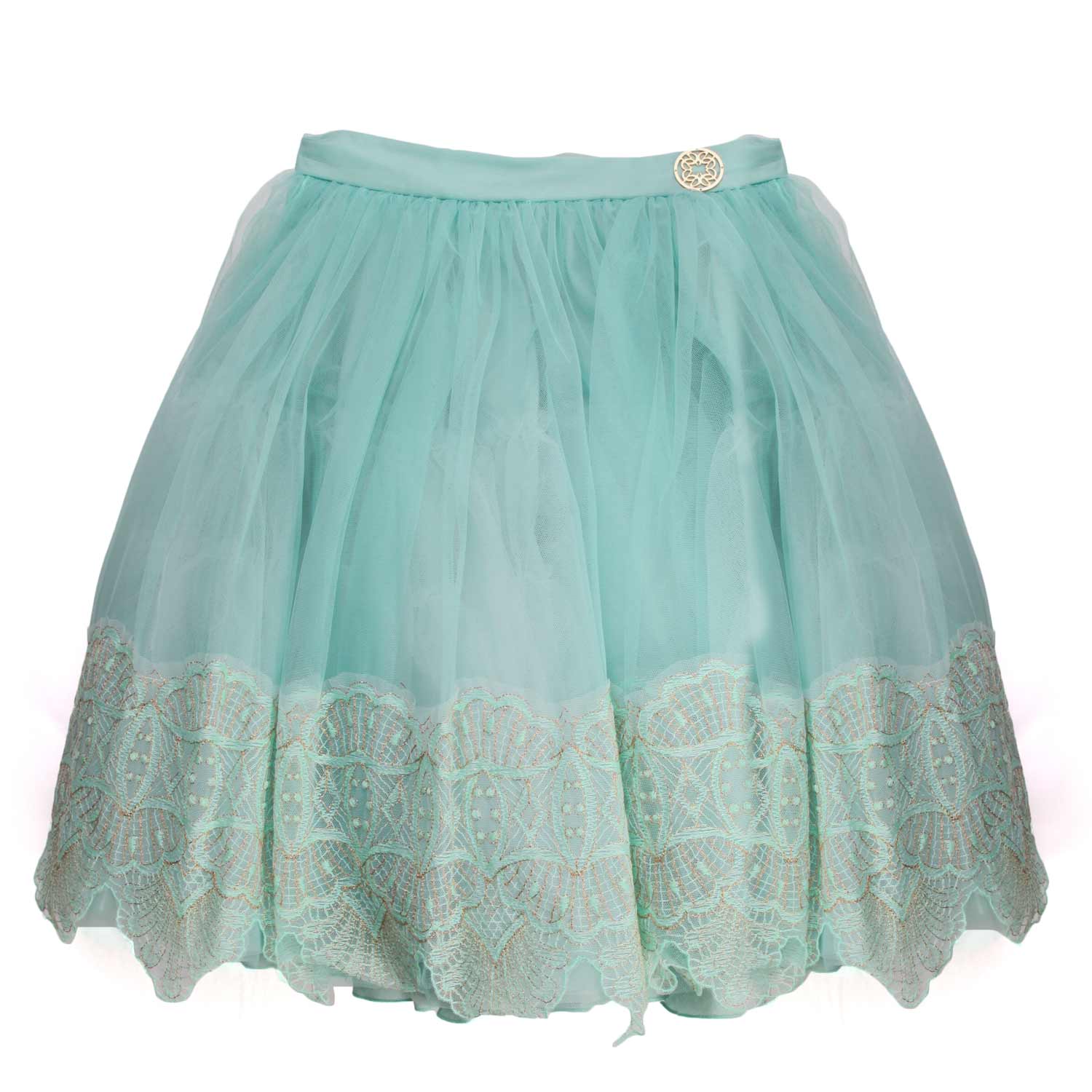 GONNA VERDE ACQUA BAMBINA TEEN - annameglio.com abbigliamento moda