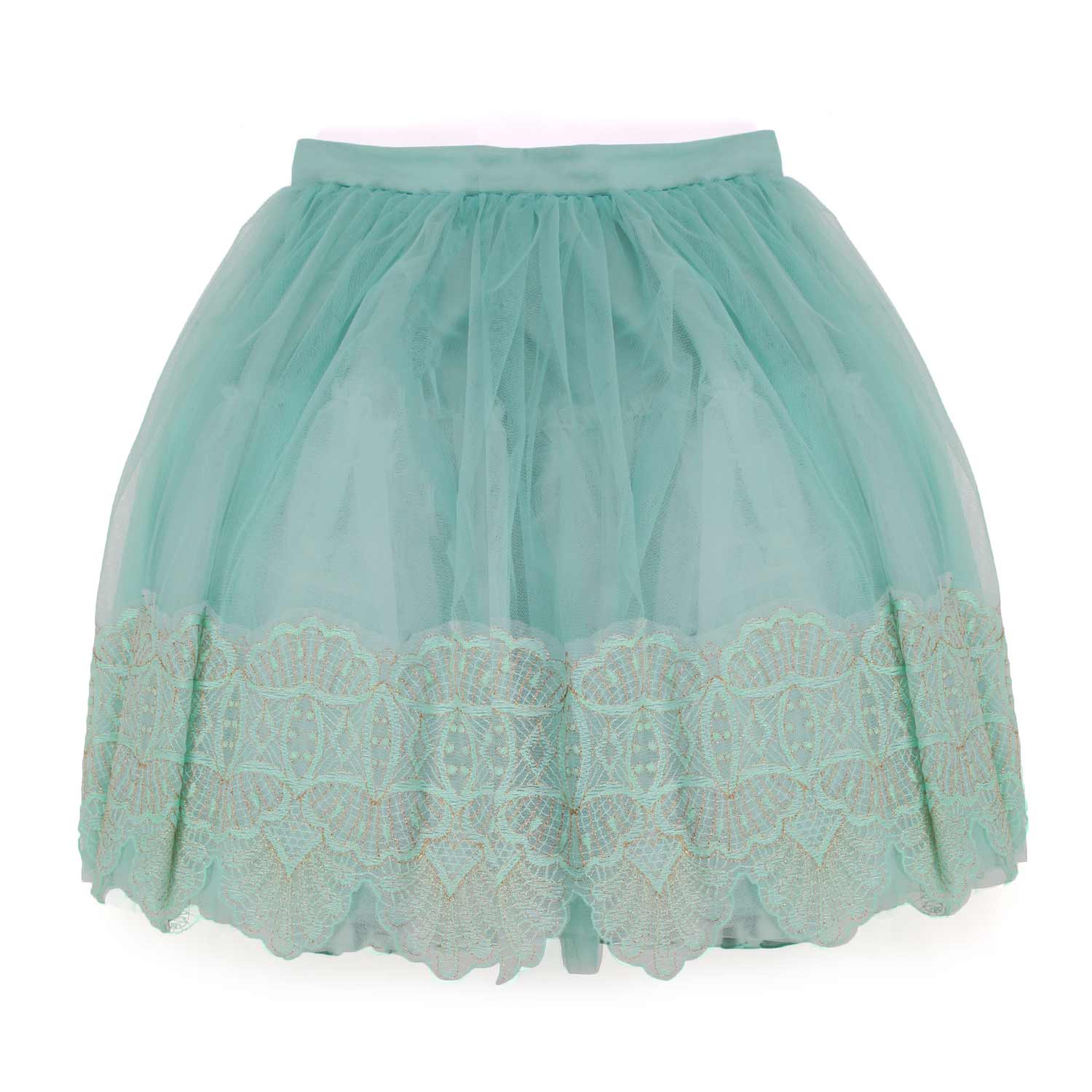 GONNA VERDE ACQUA BAMBINA TEEN - annameglio.com abbigliamento moda