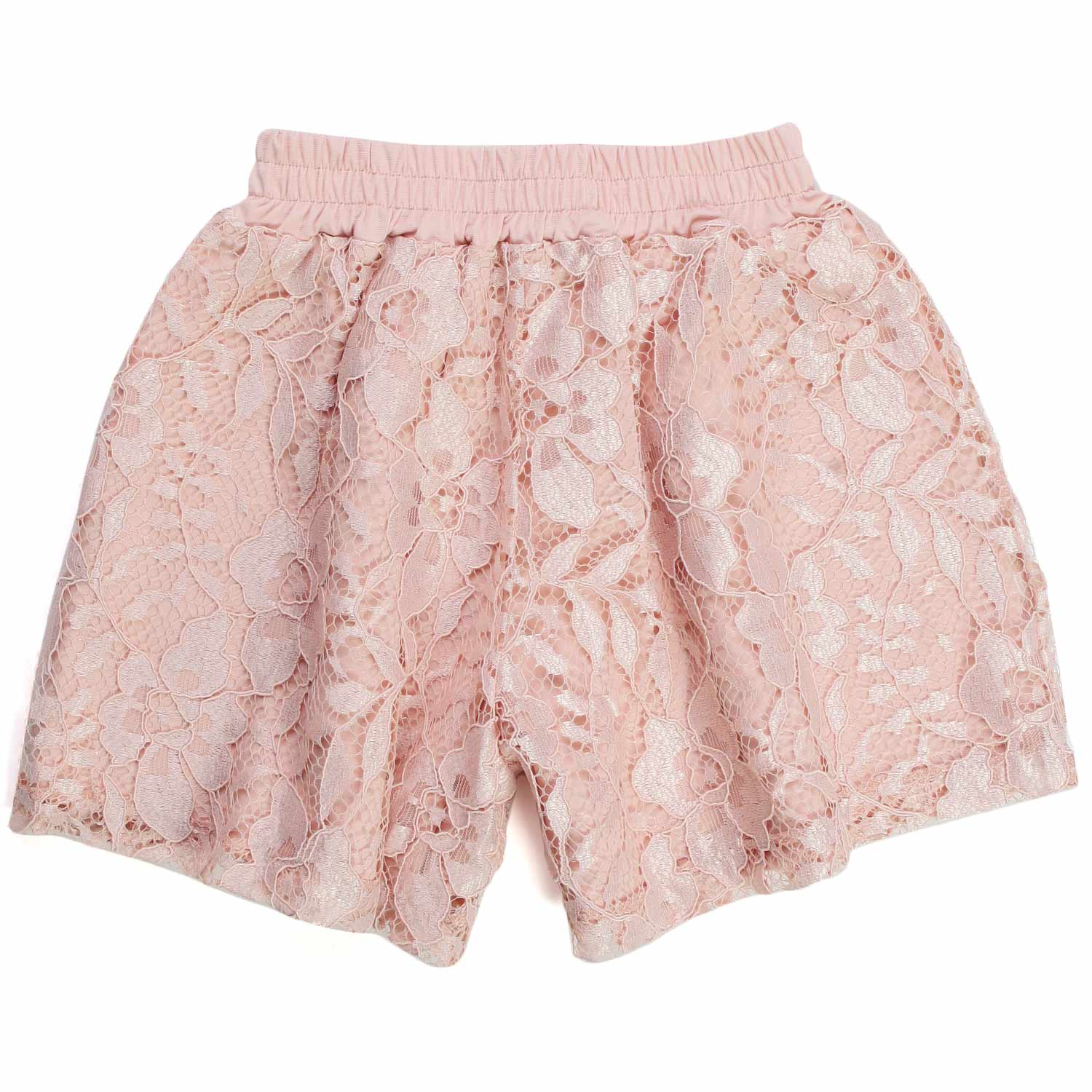 SHORTS ROSA IN PIZZO BAMBINA - annameglio.com abbigliamento moda