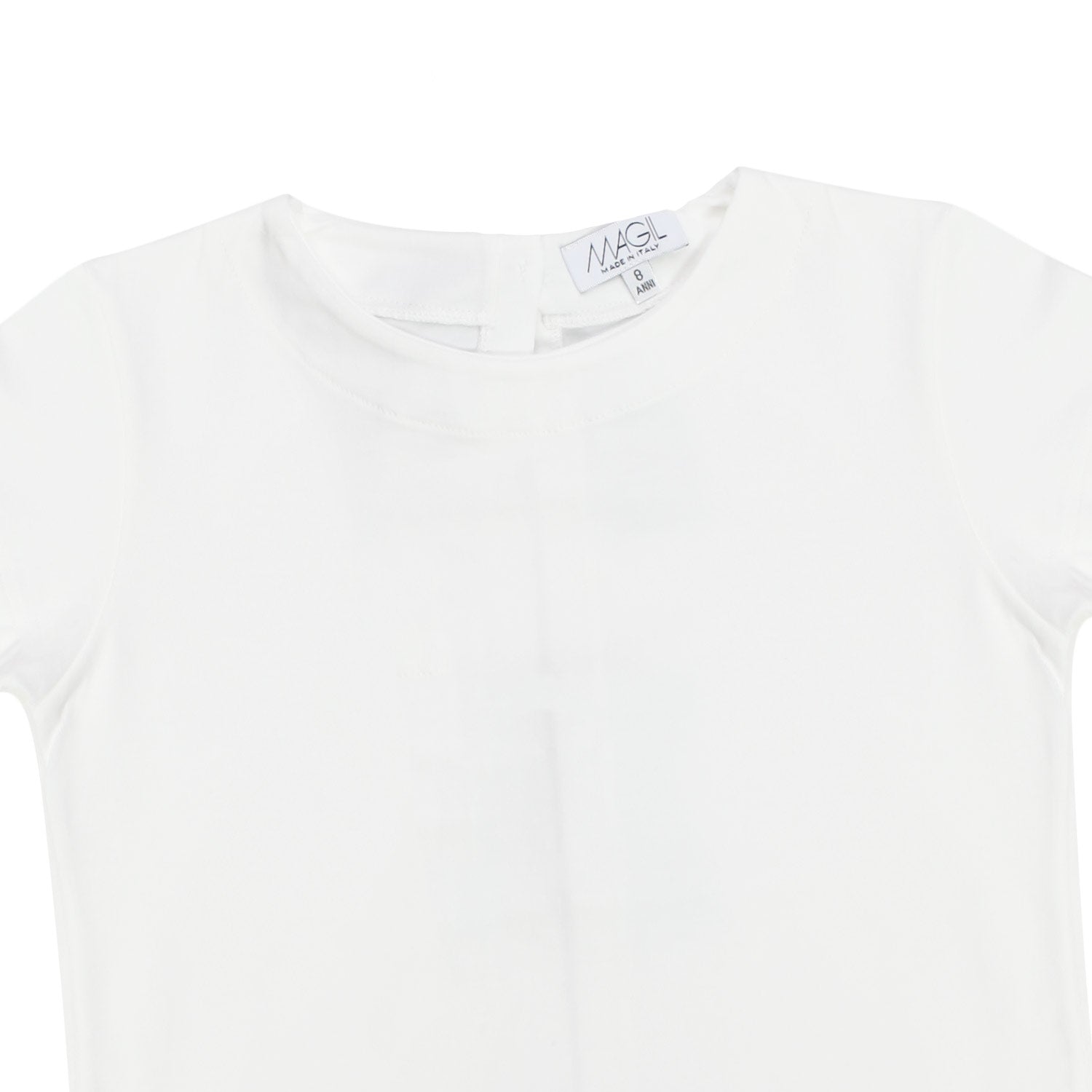 T-SHIRT BIANCA CON FIOCCHI BLU BAMBINA E TEENAGER - annameglio.com abbigliamento moda