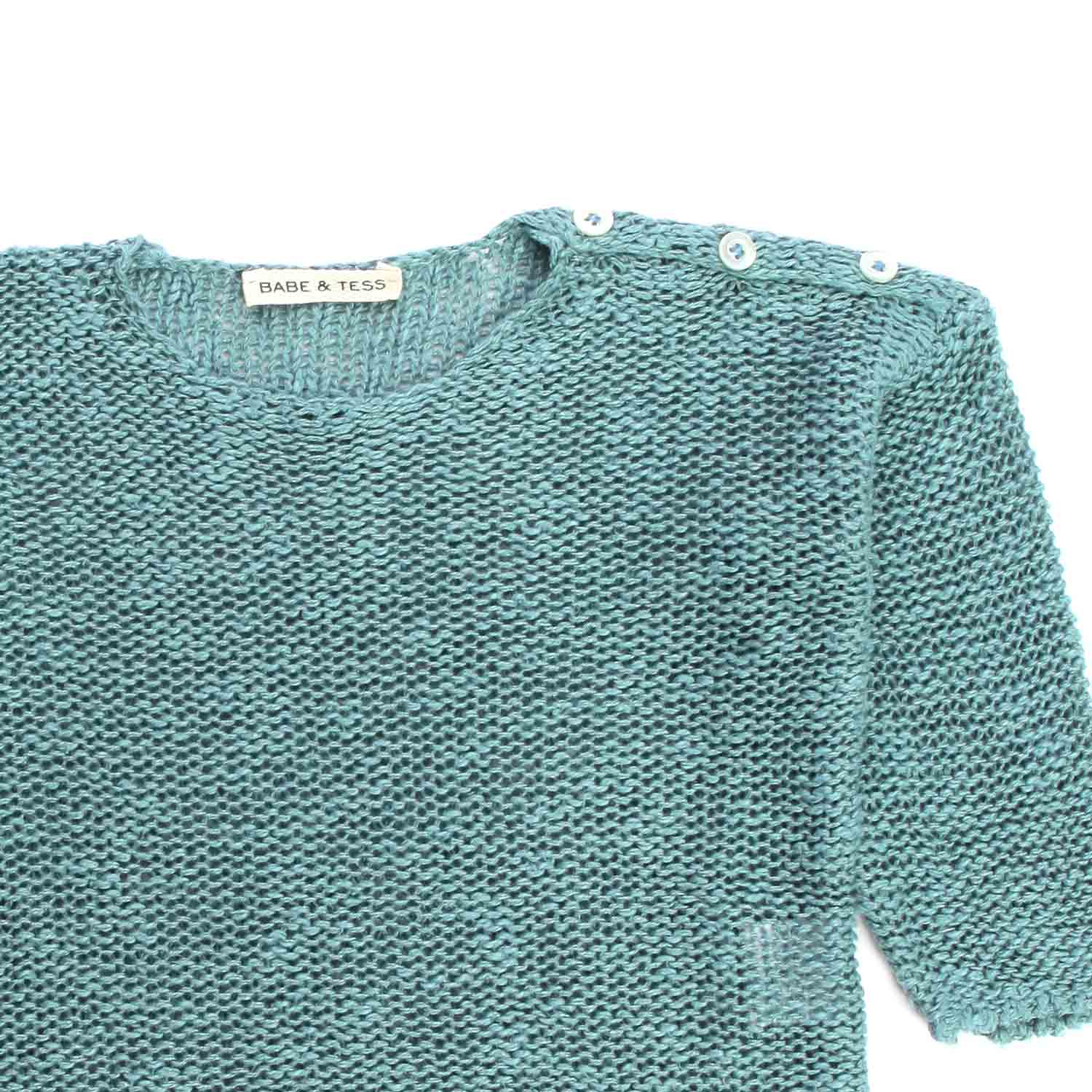 Maglia baby Cropped melange turchese - annameglio.com abbigliamento moda