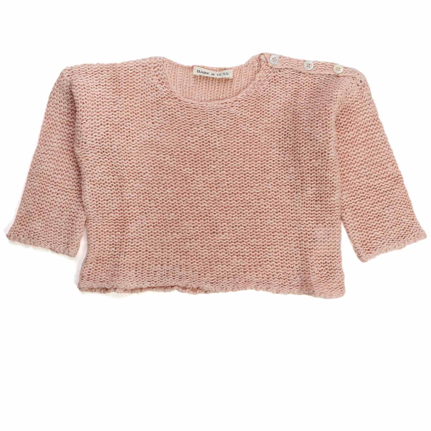 Maglia Baby Cropped melange rosa - annameglio.com abbigliamento moda