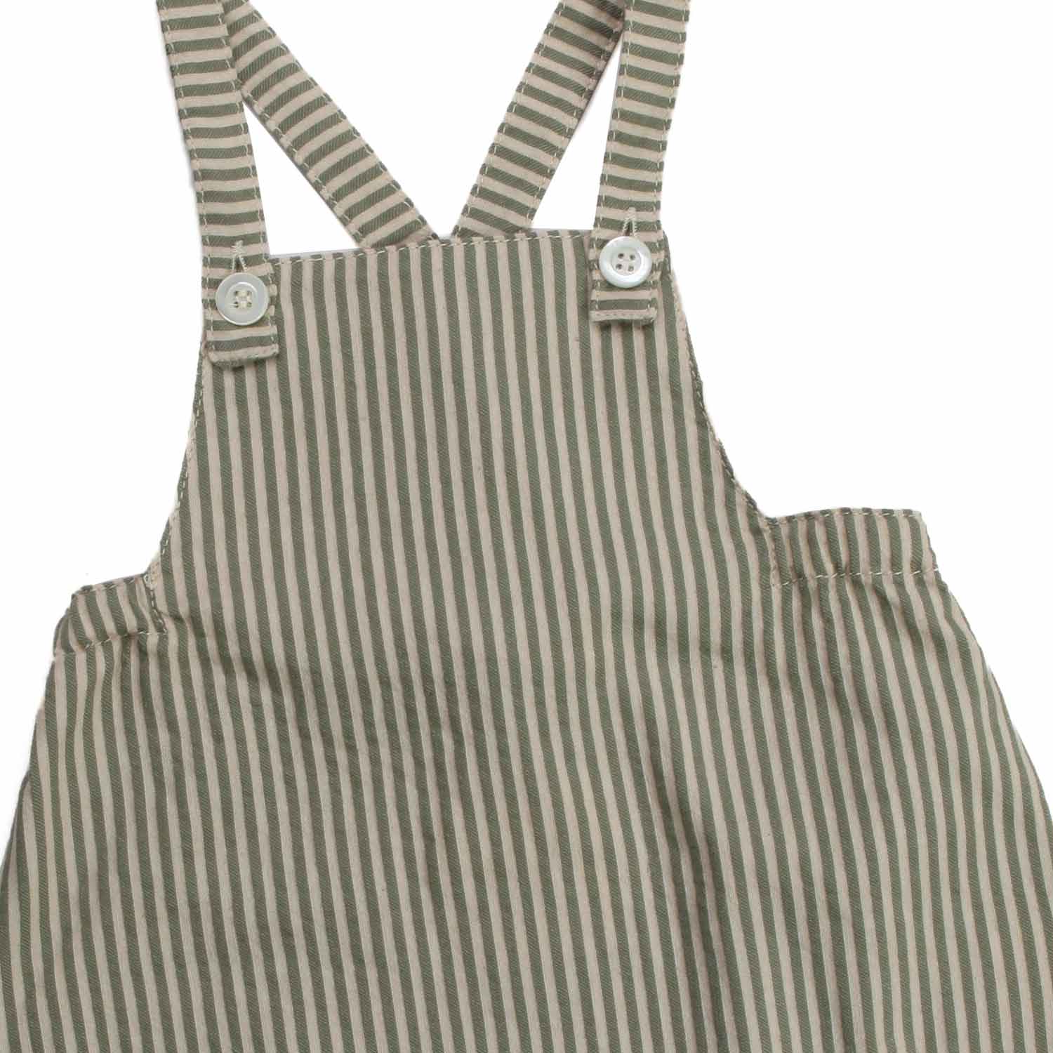 Salopette a righe verde e beige - annameglio.com abbigliamento moda