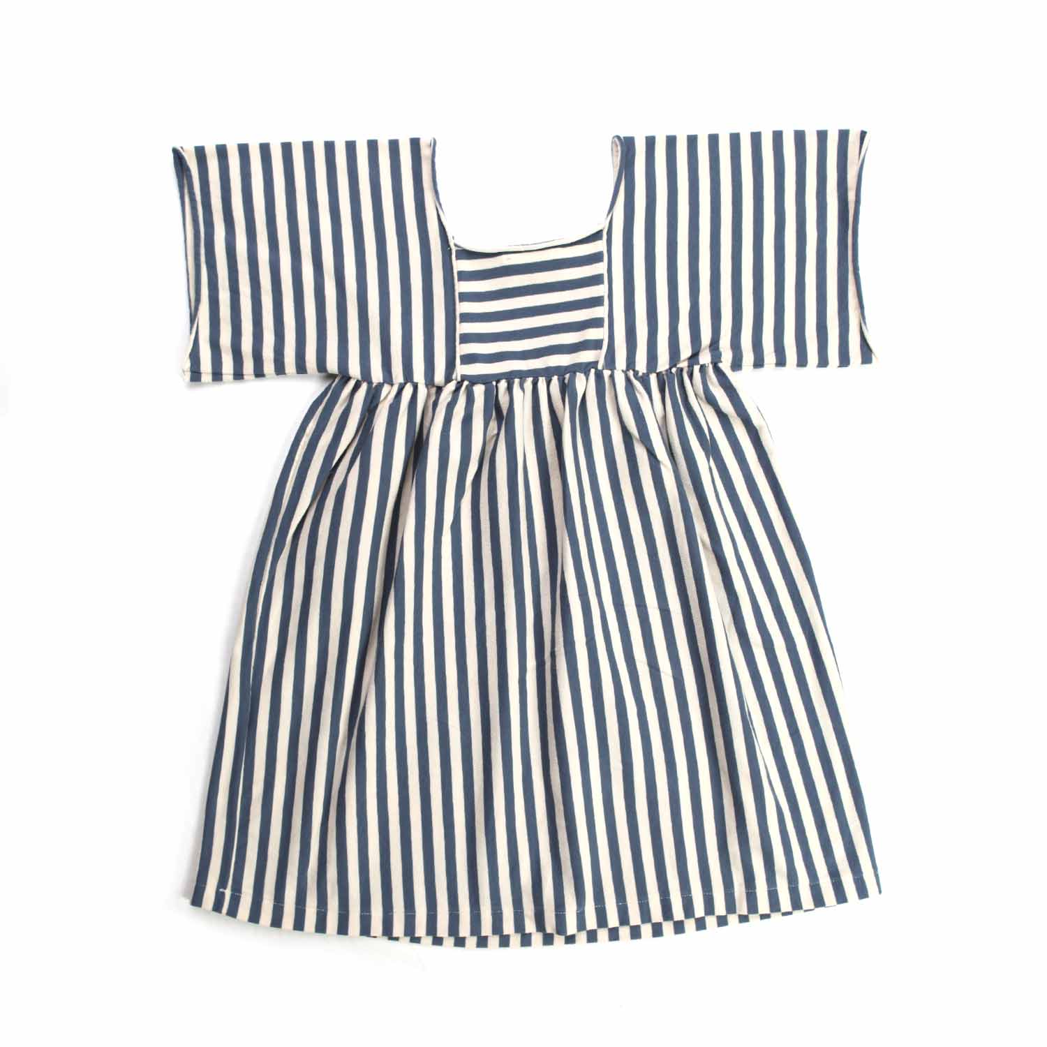 ABITO BEIGE E BLU A RIGHE BAMBINA - annameglio.com abbigliamento moda