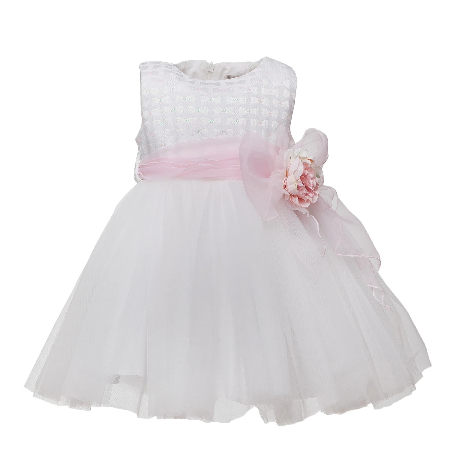 ABITO CERIMONIA BIMBA BIANCO E ROSA - annameglio.com abbigliamento moda
