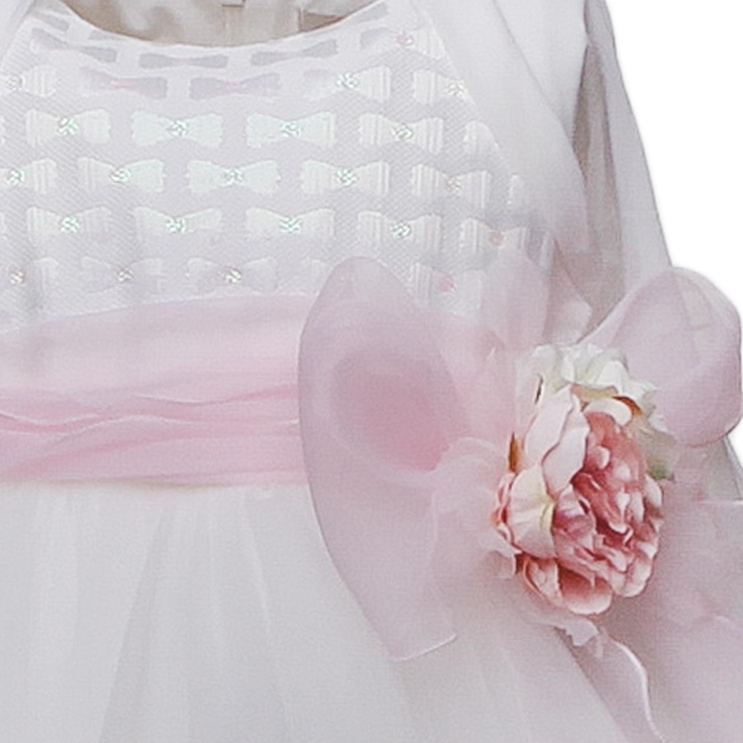 ABITO CERIMONIA BIMBA BIANCO E ROSA - annameglio.com abbigliamento moda