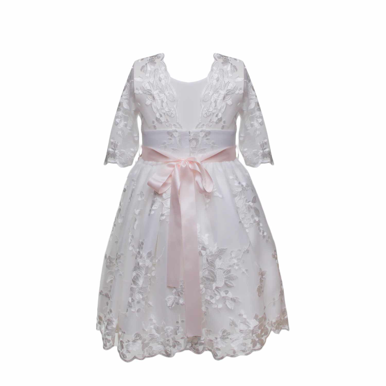 ABITO CERIMONIA BIANCO CON RICAMI BAMBINA E TEEN - annameglio.com abbigliamento moda