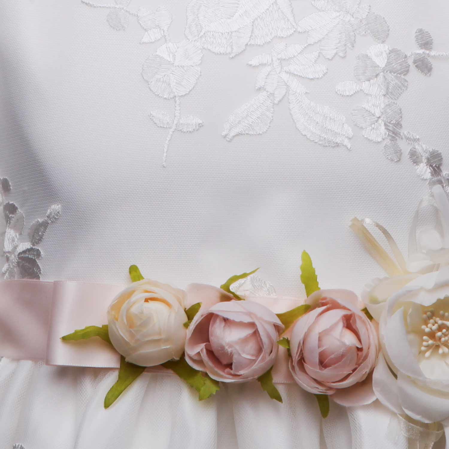 ABITO CERIMONIA BIANCO CON RICAMI BAMBINA E TEEN - annameglio.com abbigliamento moda