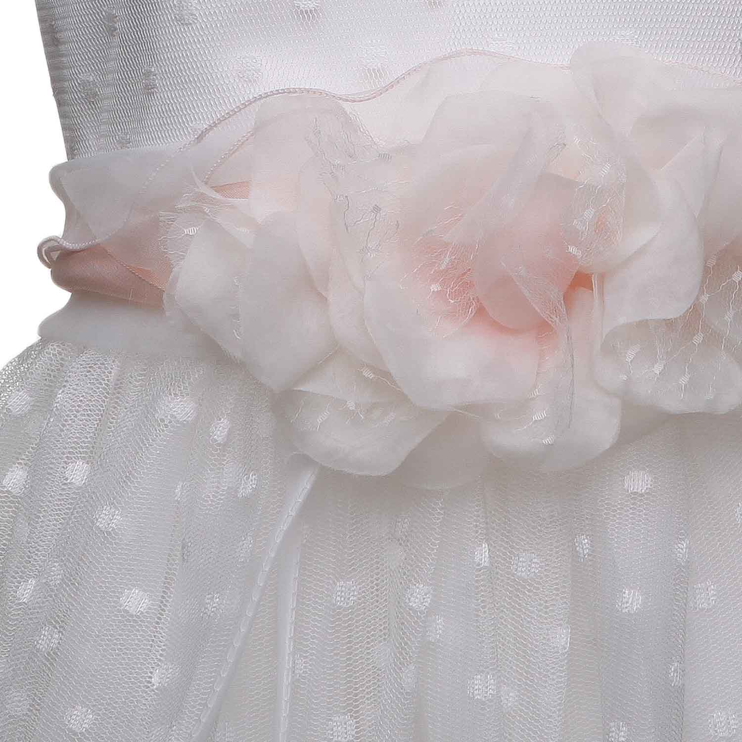 ABITO CERIMONIA BIANCO CON RICAMI POIS BAMBINA E T - annameglio.com abbigliamento moda