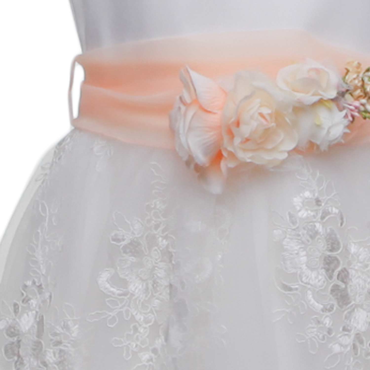 ABITO CERIMONIA RICAMATO BIANCO BAMBINA E TEEN - annameglio.com abbigliamento moda