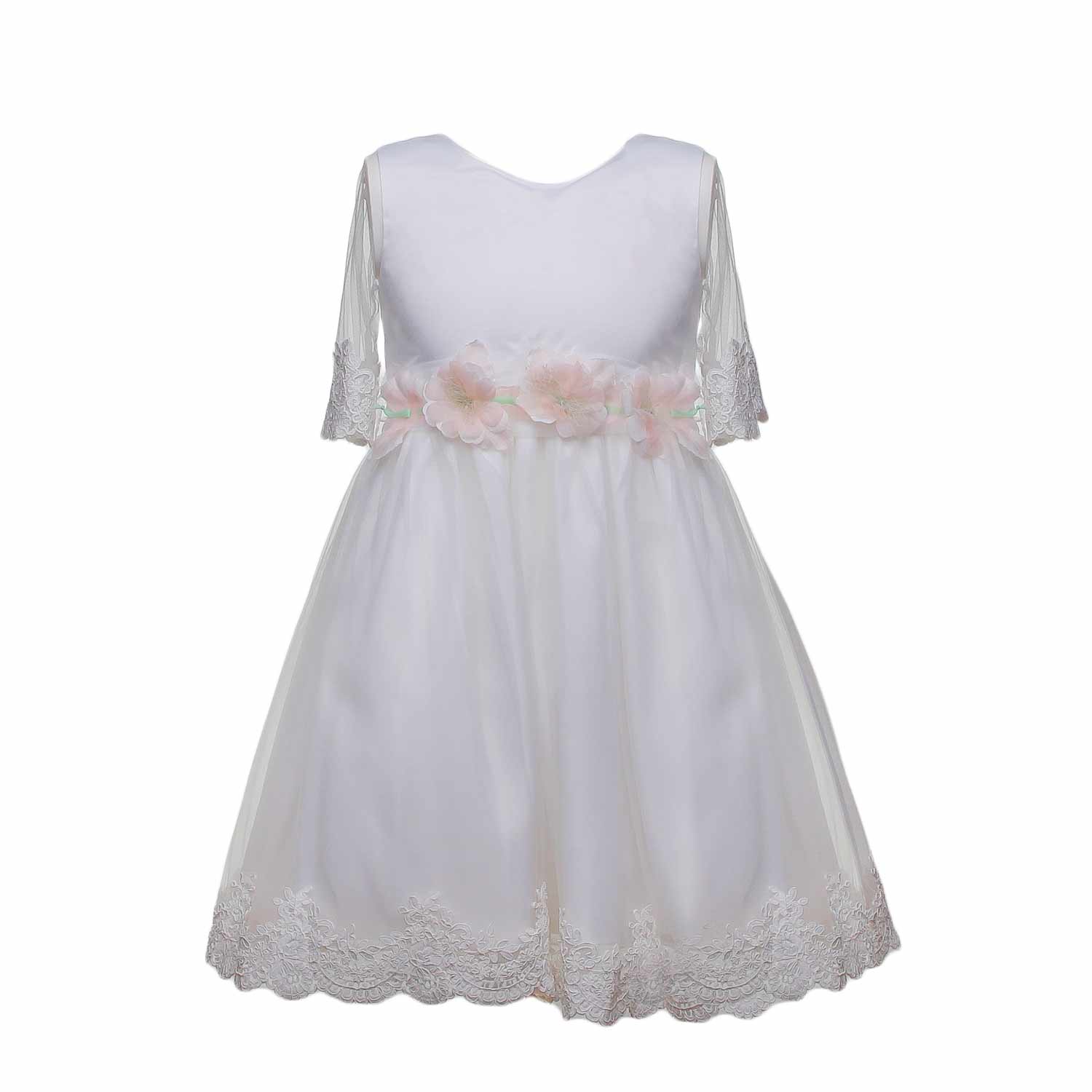 ABITO CERIMONIA BIANCO LATTE BAMBINA E TEEN - annameglio.com abbigliamento moda