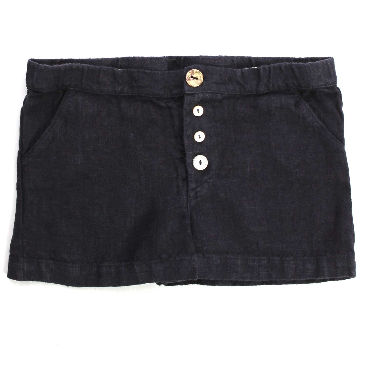 SHORTS DI LINO BLU BAMBINA E TEENAGER - annameglio.com abbigliamento moda