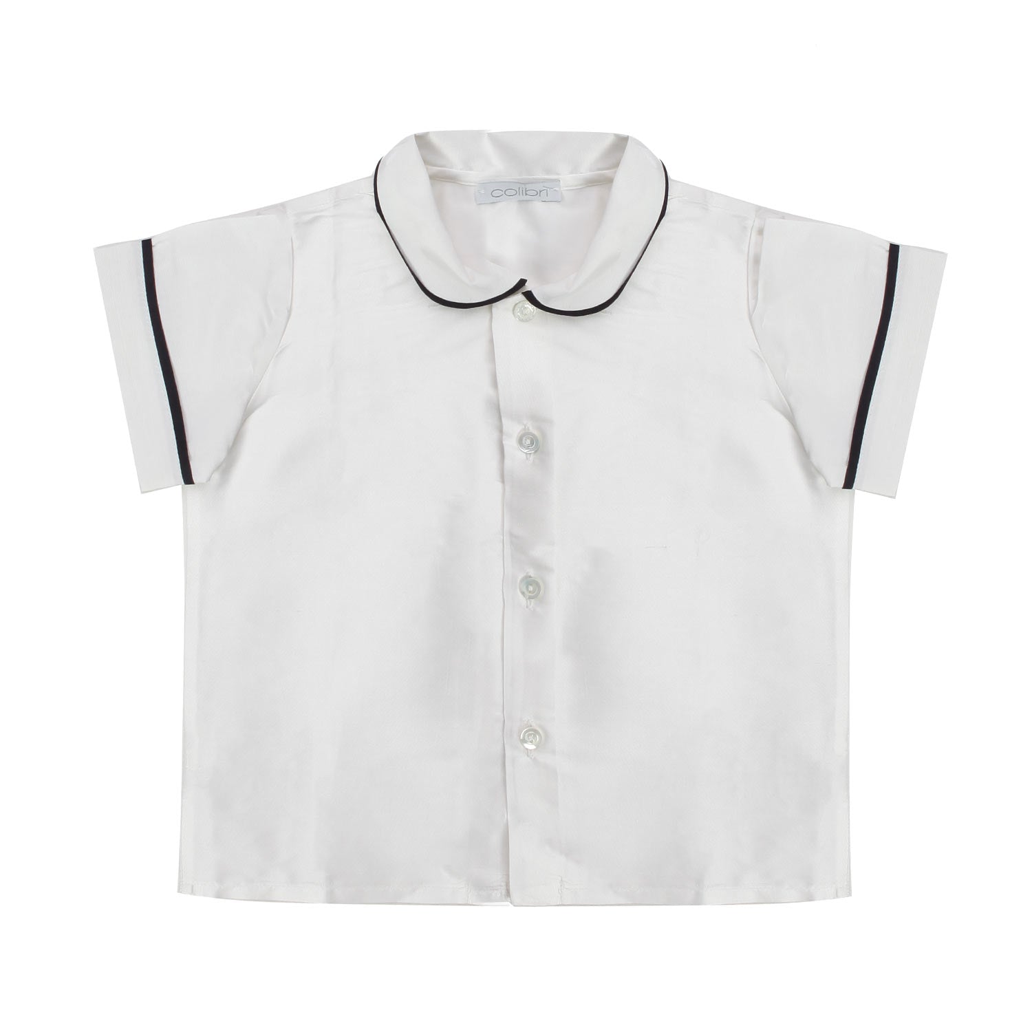 Camicia seta manica corta centina blu - annameglio.com abbigliamento moda