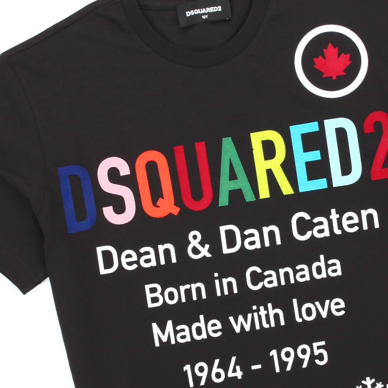 T-SHIRT NERA CON STAMPE BAMBINO E TEENAGER - annameglio.com abbigliamento moda