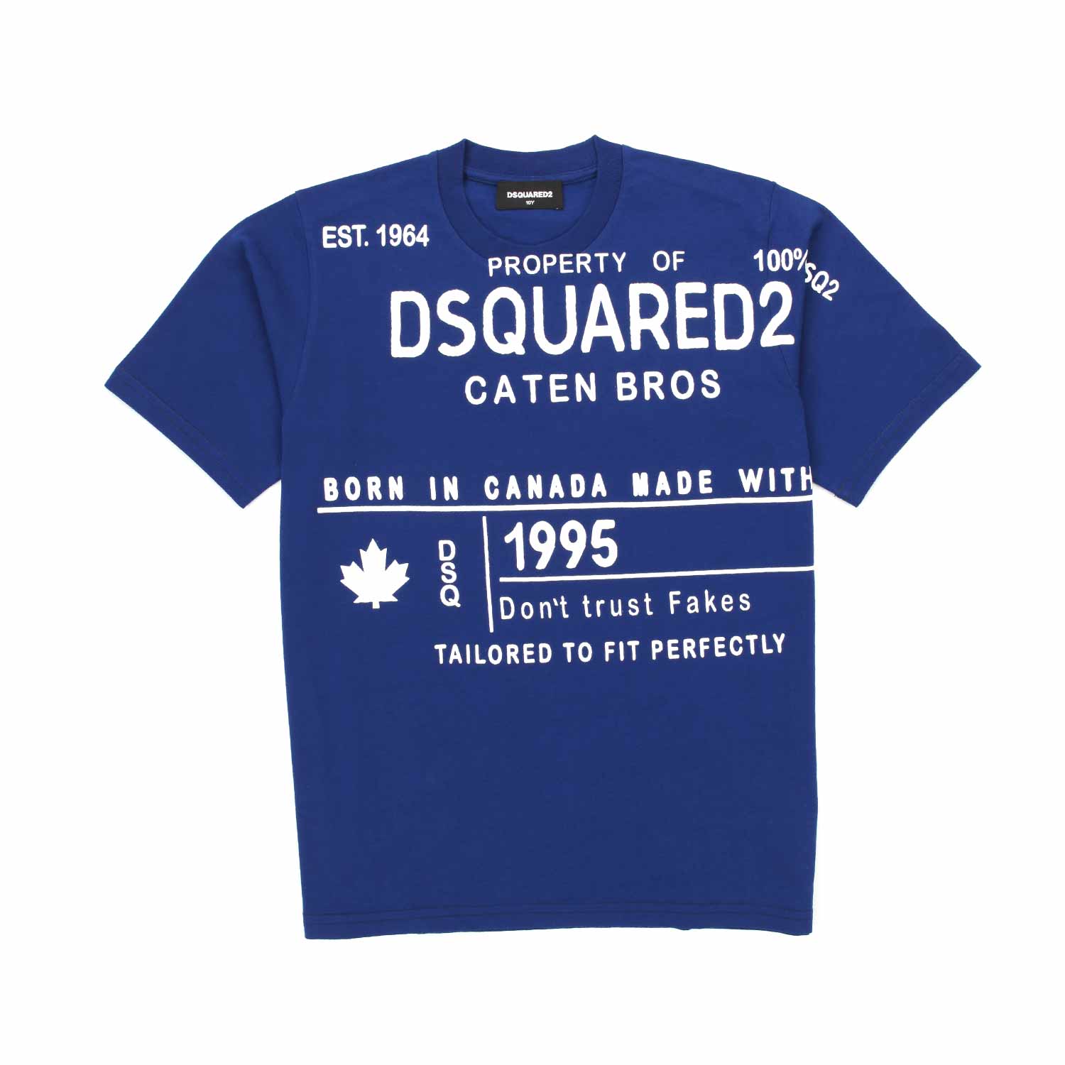 T-SHIRT BLU CON STAMPE BAMBINO E TEENAGER - annameglio.com abbigliamento moda