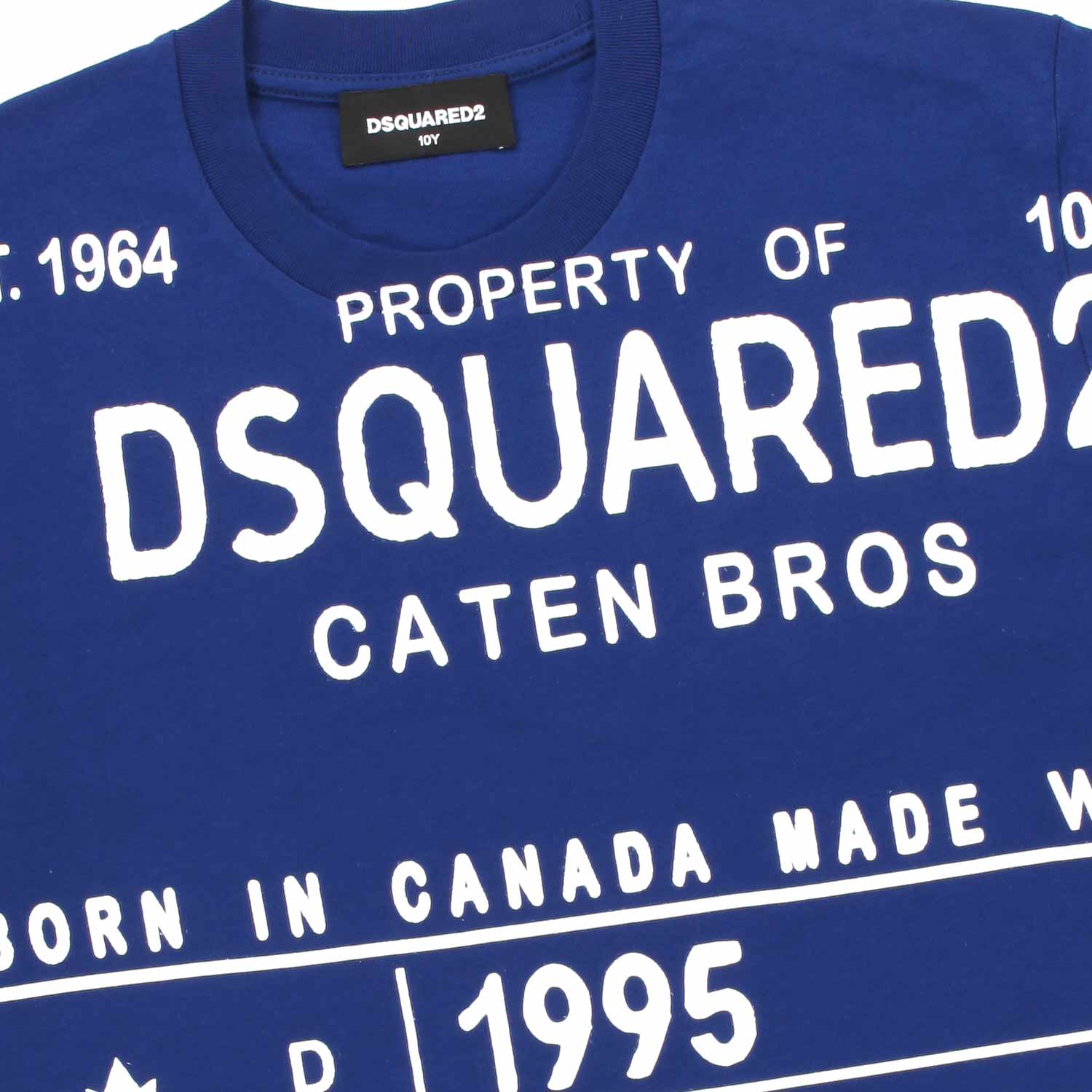 T-SHIRT BLU CON STAMPE BAMBINO E TEENAGER - annameglio.com abbigliamento moda