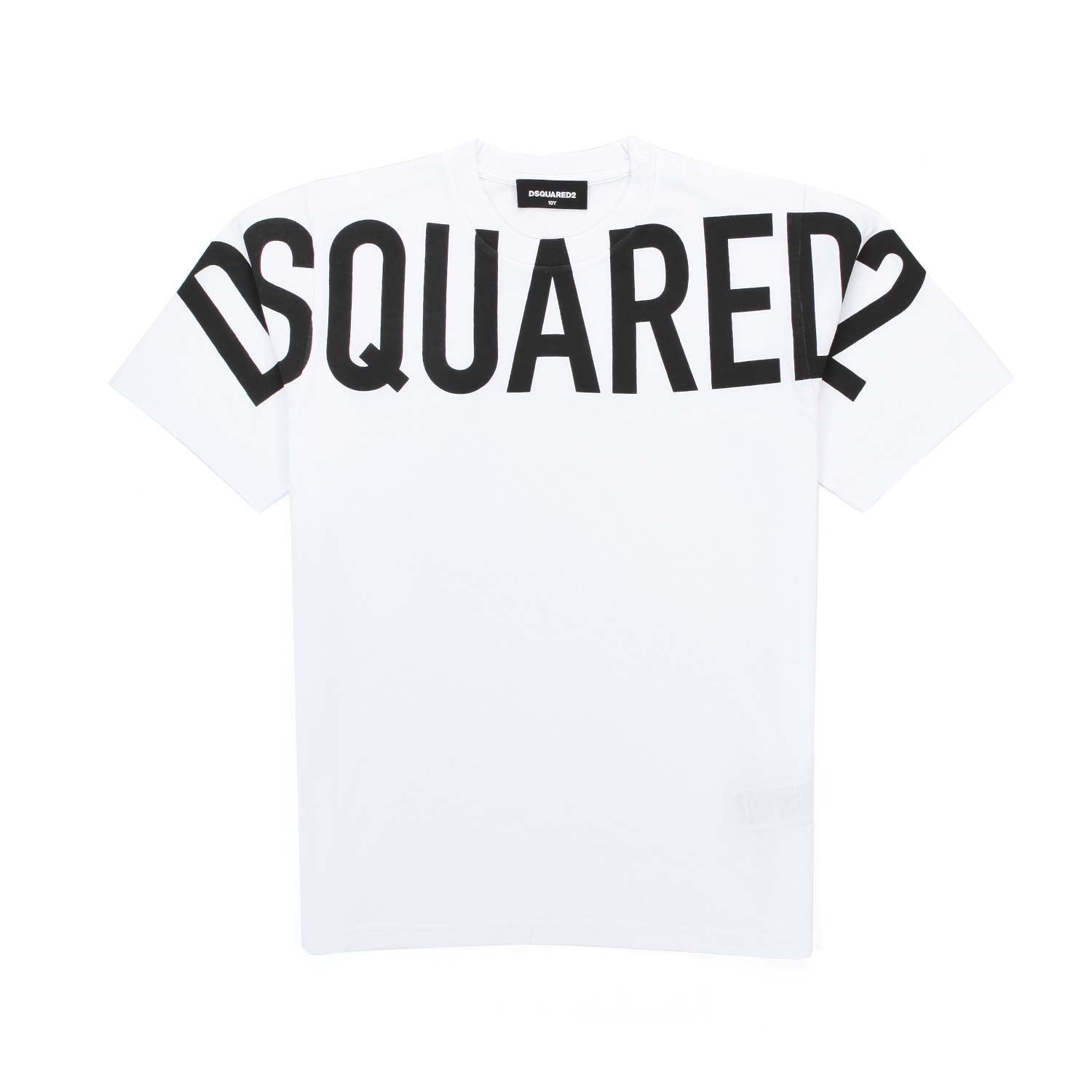 T-SHIRT BIANCA CON LOGO NERO BAMBINO E TEENAGER - annameglio.com abbigliamento moda