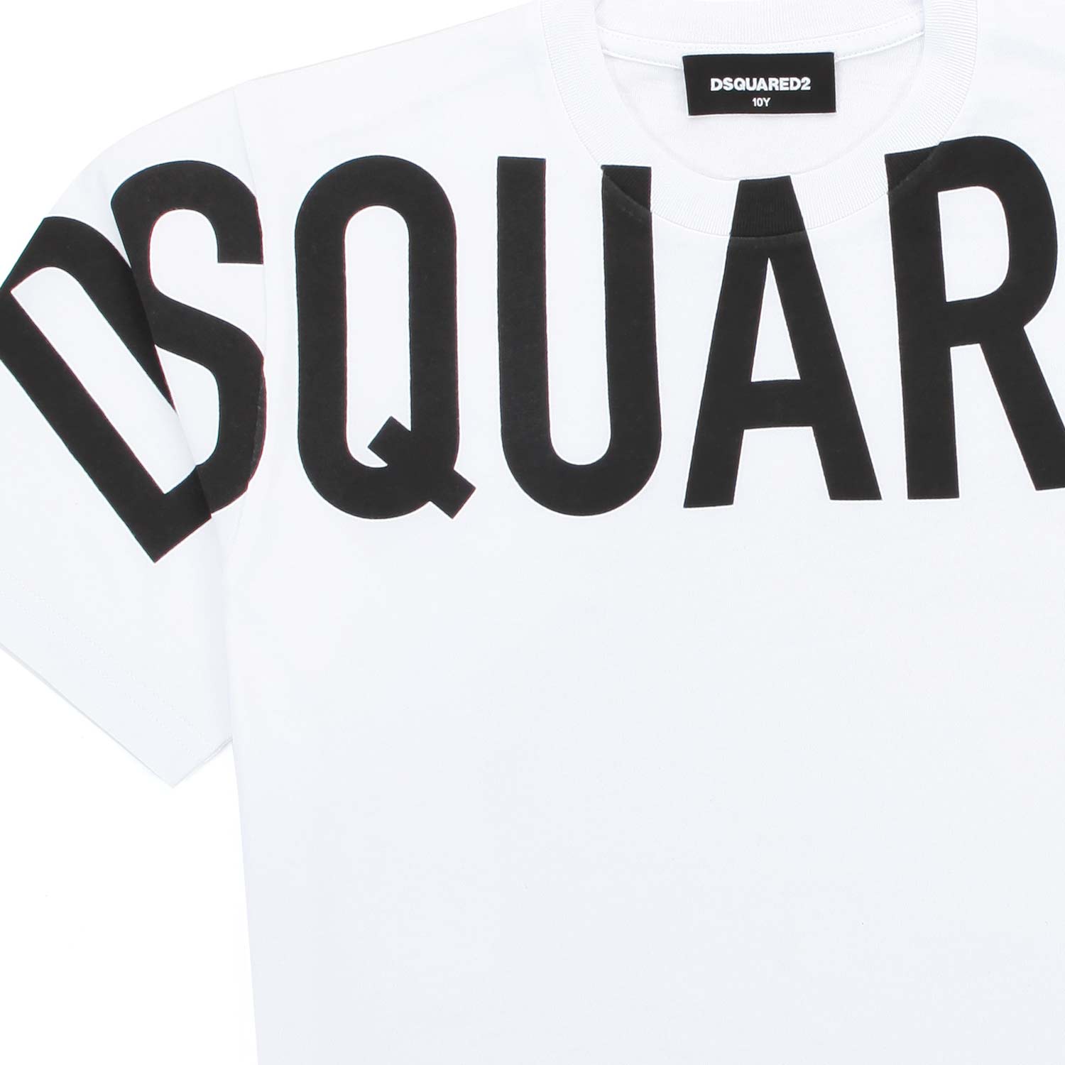 T-SHIRT BIANCA CON LOGO NERO BAMBINO E TEENAGER - annameglio.com abbigliamento moda