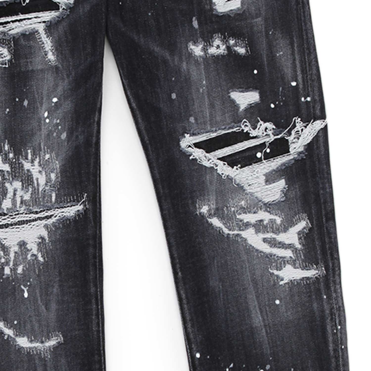 JEANS NERI STRAPPATI BOY - annameglio.com abbigliamento moda