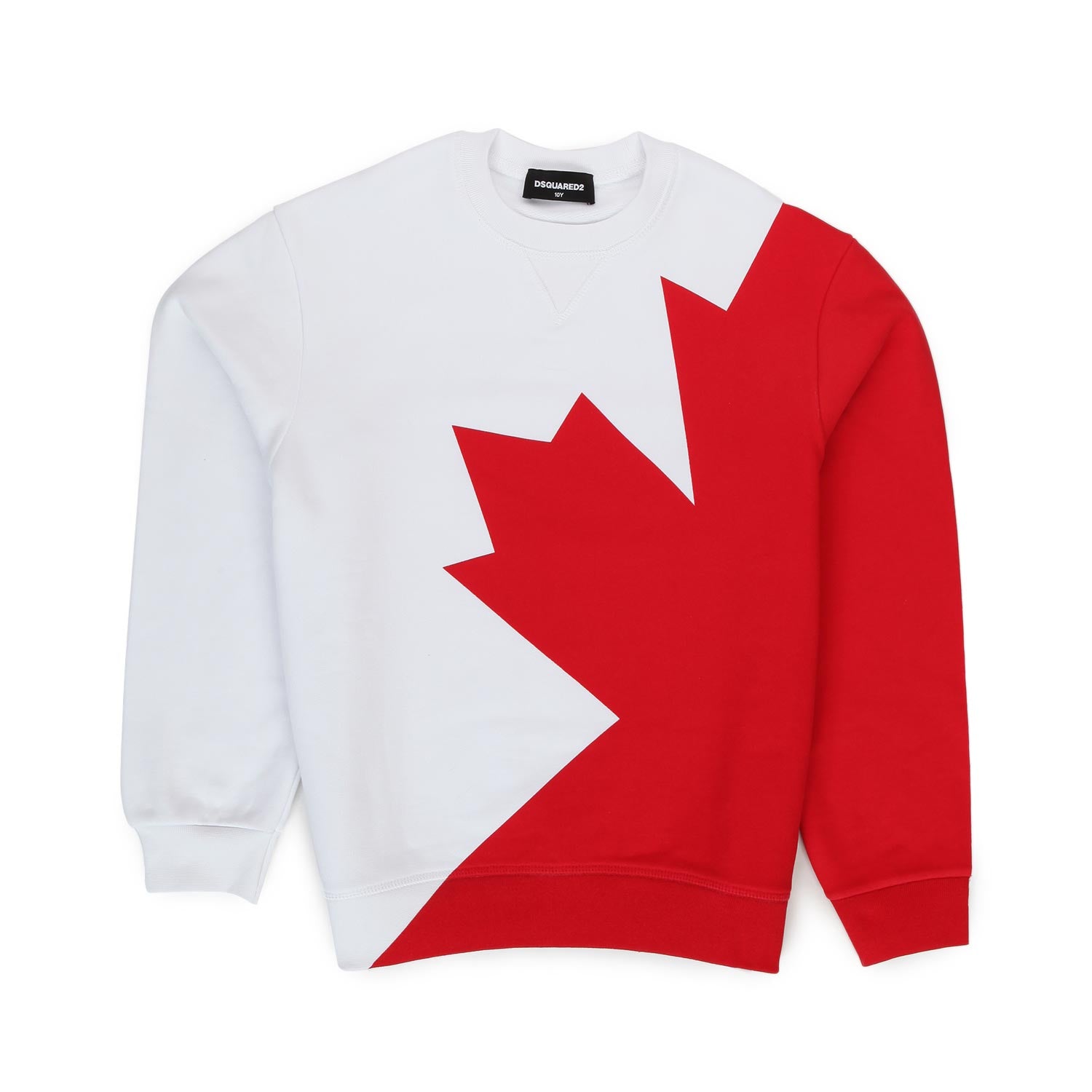 FELPA BIANCA E ROSSA CON LOGO BOY - annameglio.com abbigliamento moda