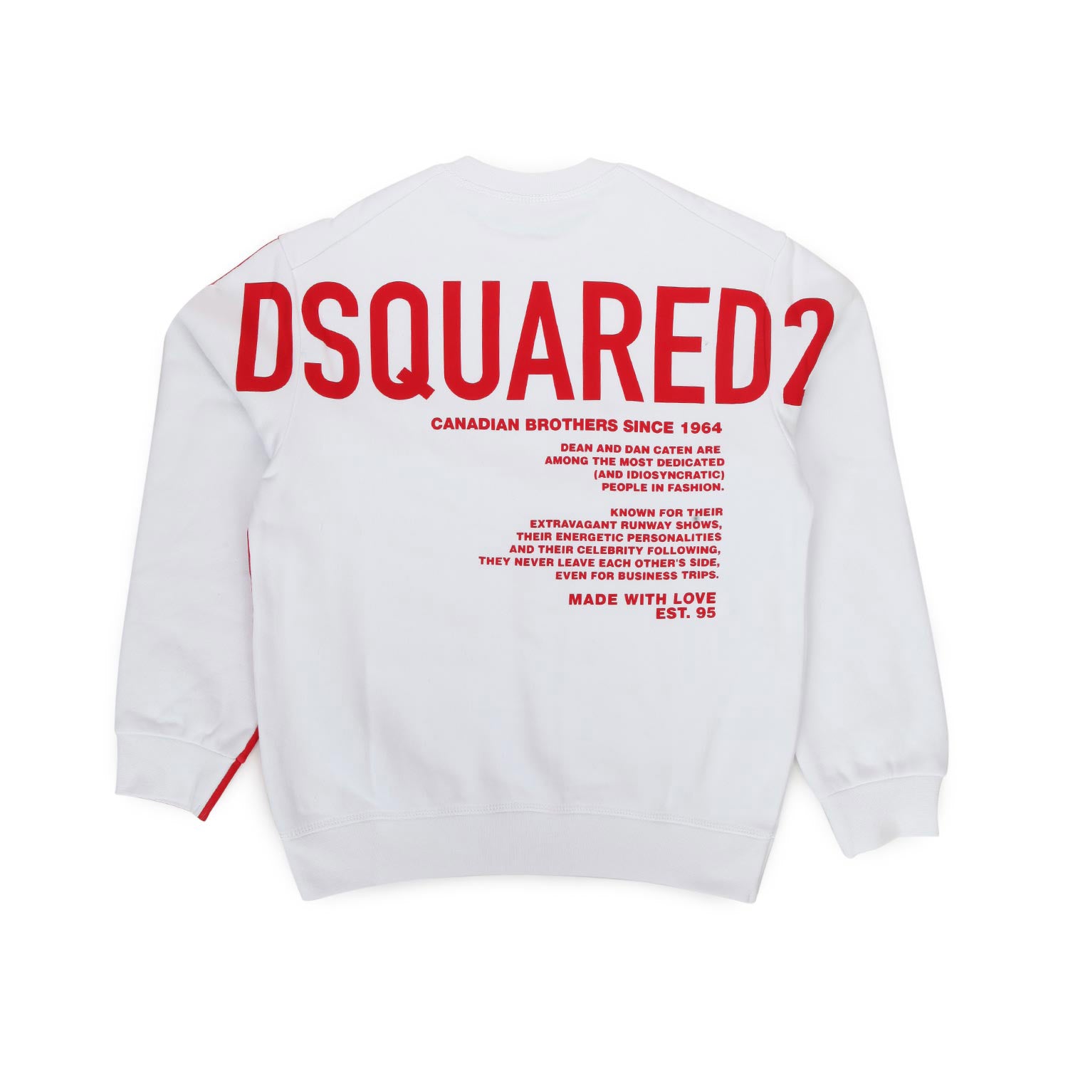 FELPA BIANCA E ROSSA CON LOGO BOY - annameglio.com abbigliamento moda