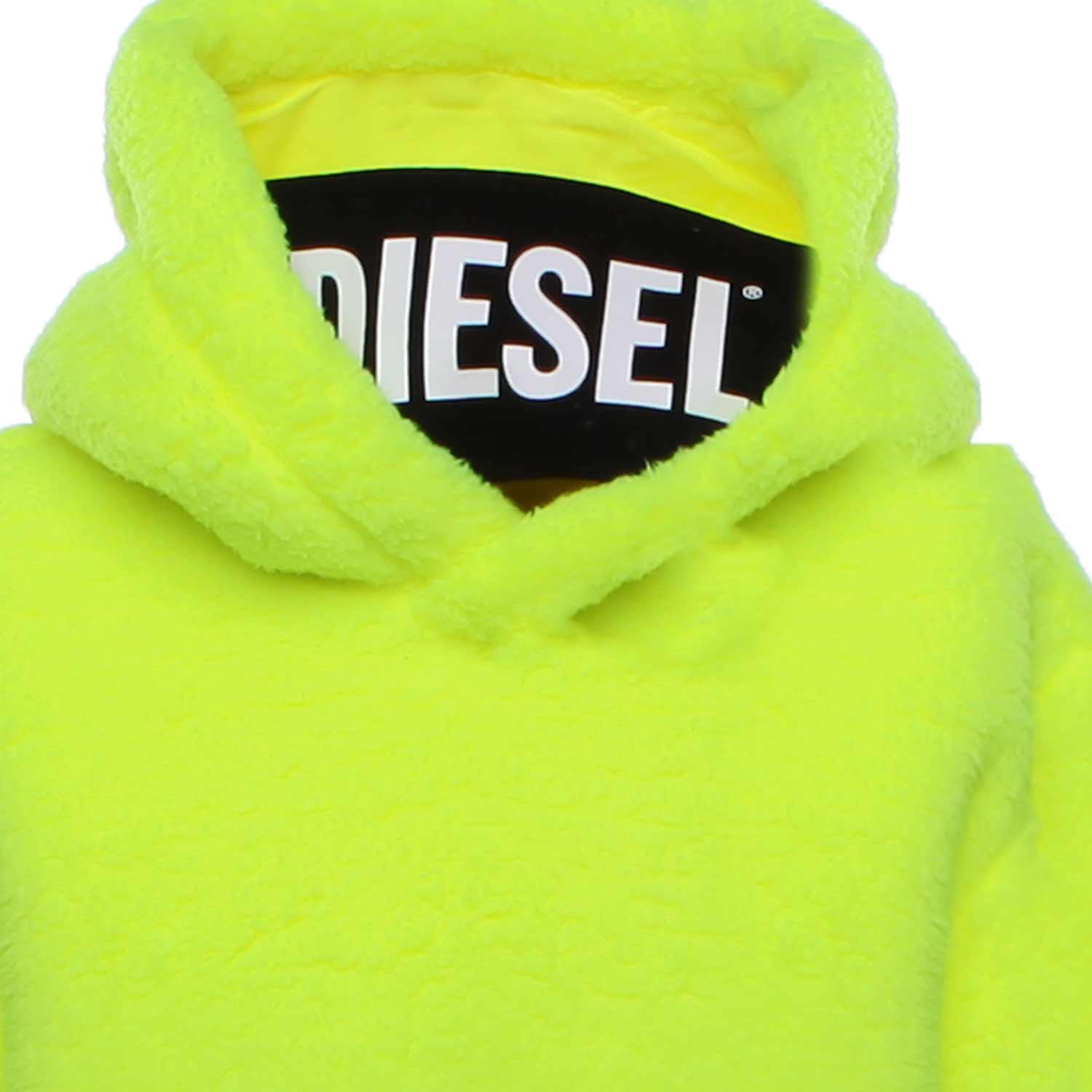 FELPA IN PILE GIALLO FLUO BAMBINA E TEEN - annameglio.com abbigliamento moda