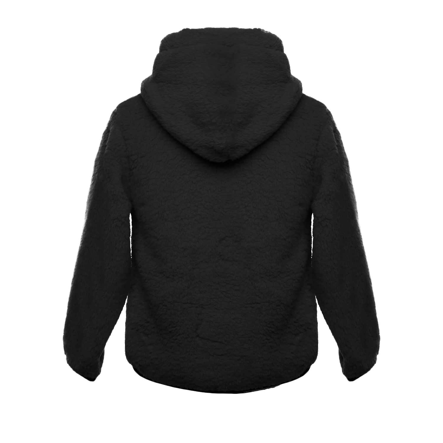 FELPA IN PILE NERO BAMBINA E TEEN - annameglio.com abbigliamento moda