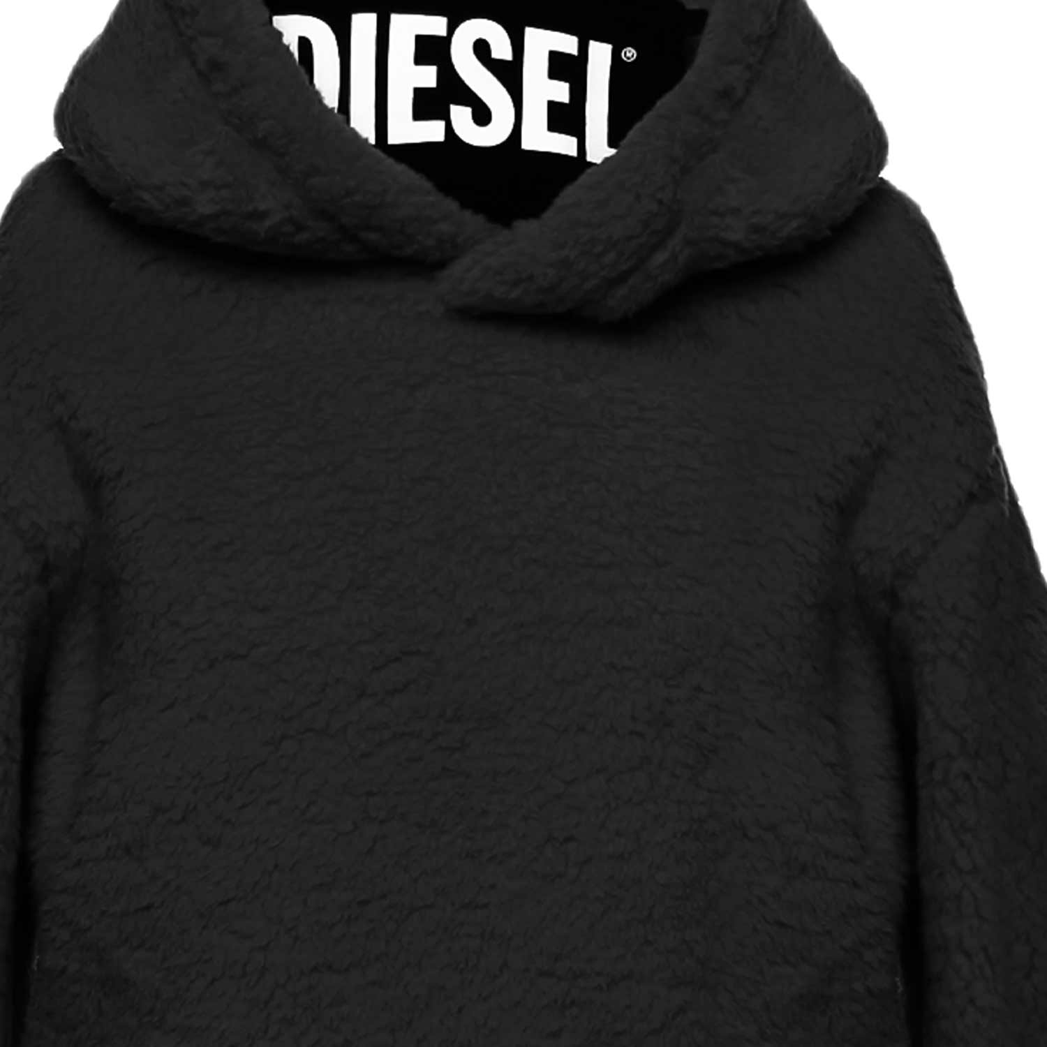 FELPA IN PILE NERO BAMBINA E TEEN - annameglio.com abbigliamento moda