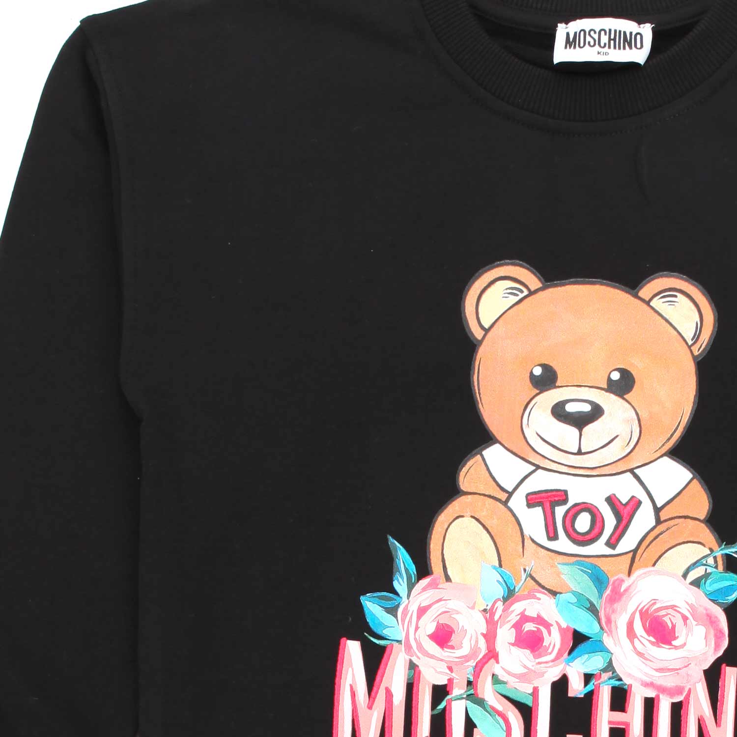 ABITO TEDDY BEAR NERO IN FELPA BAMBINA - annameglio.com abbigliamento moda