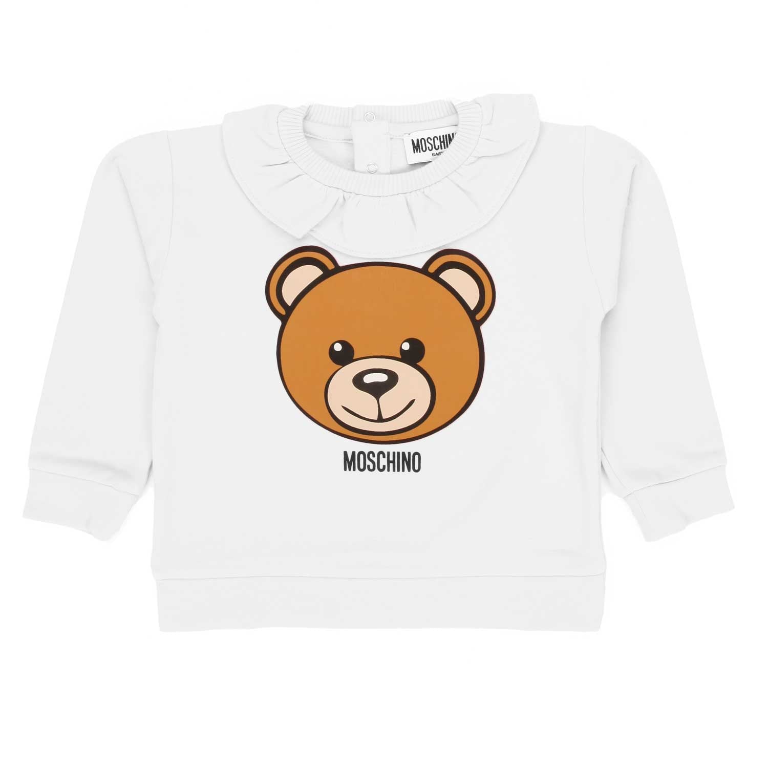 FELPA TEDDY BEAR BIANCO LATTE BIMBA - annameglio.com abbigliamento moda