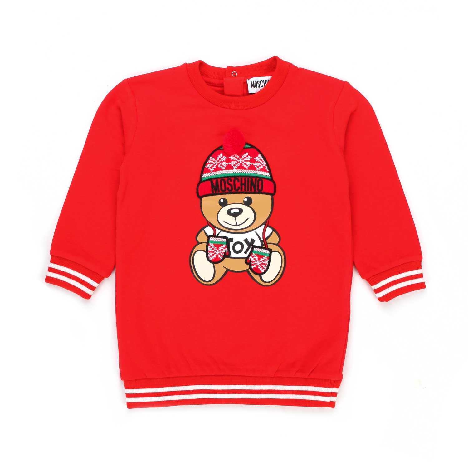 MAXI FELPA ROSSA BIMBA NEONATA - annameglio.com abbigliamento moda