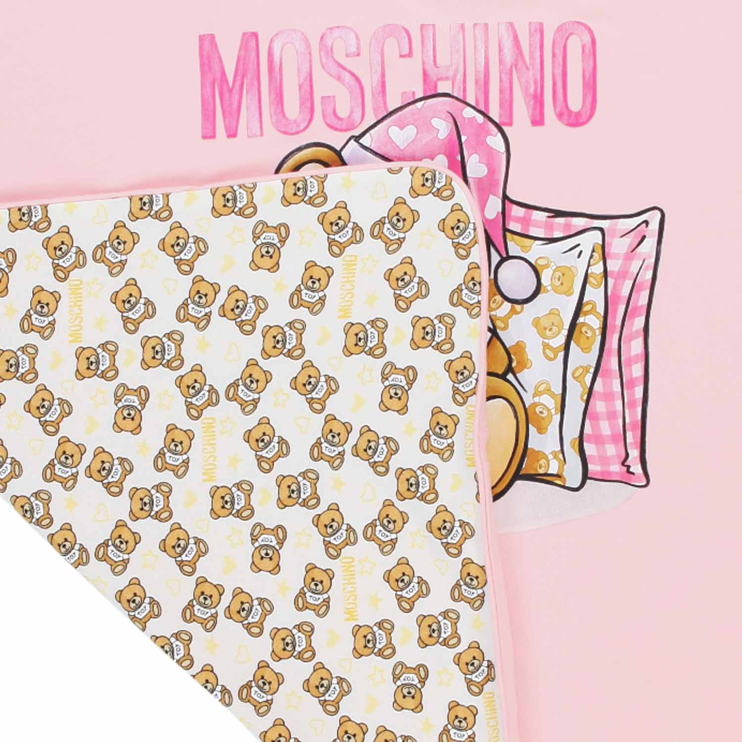 COPERTINA ROSA CON ORSETTO NEONATA - annameglio.com abbigliamento moda