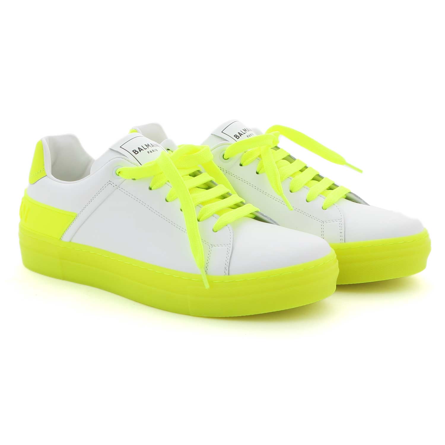 SNEAKER B-COURT BIANCA E GIALLO FLUO RAGAZZA - annameglio.com abbigliamento moda