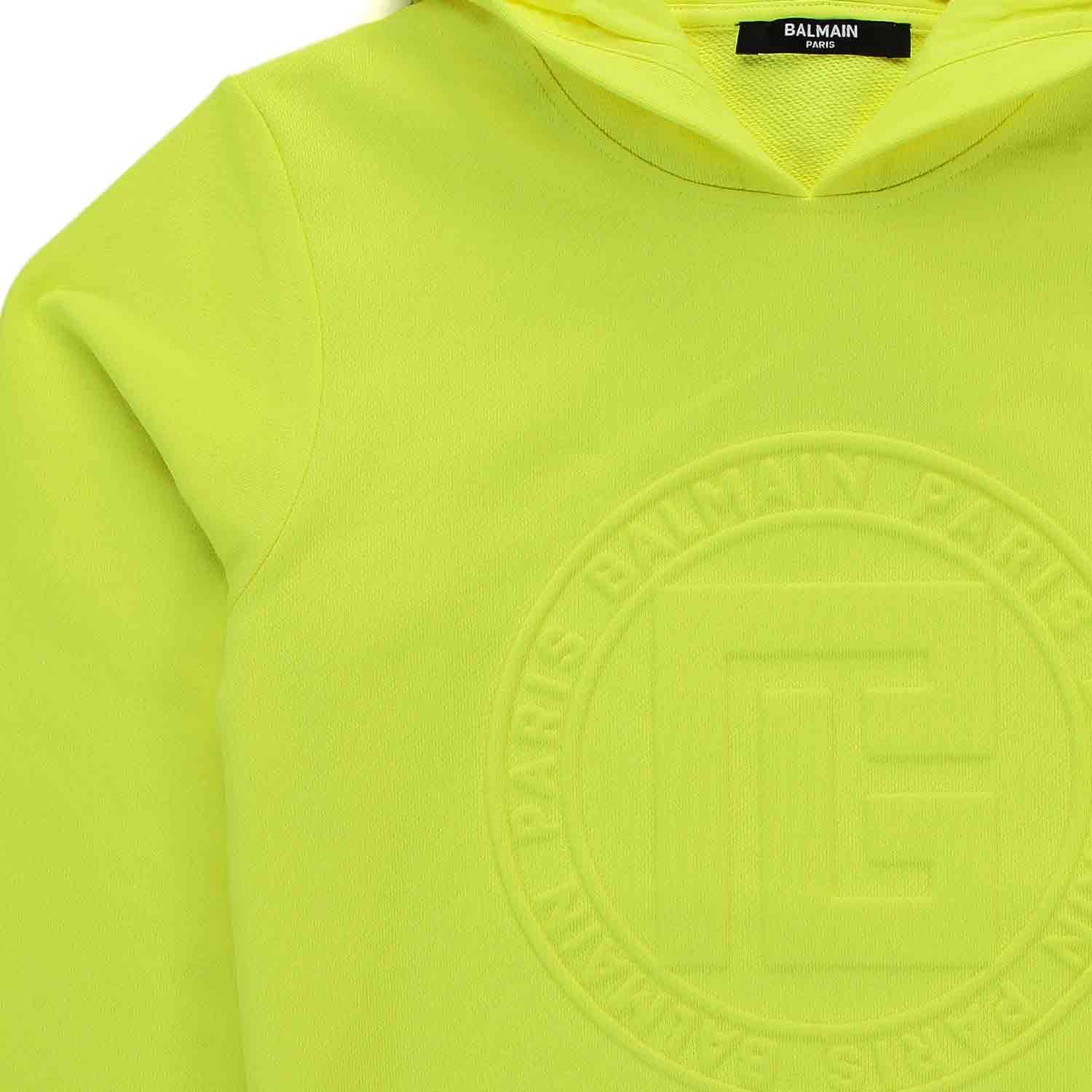 FELPA GIALLO FLUO CON LOGO BAMBINA E TEENAGER - annameglio.com abbigliamento moda