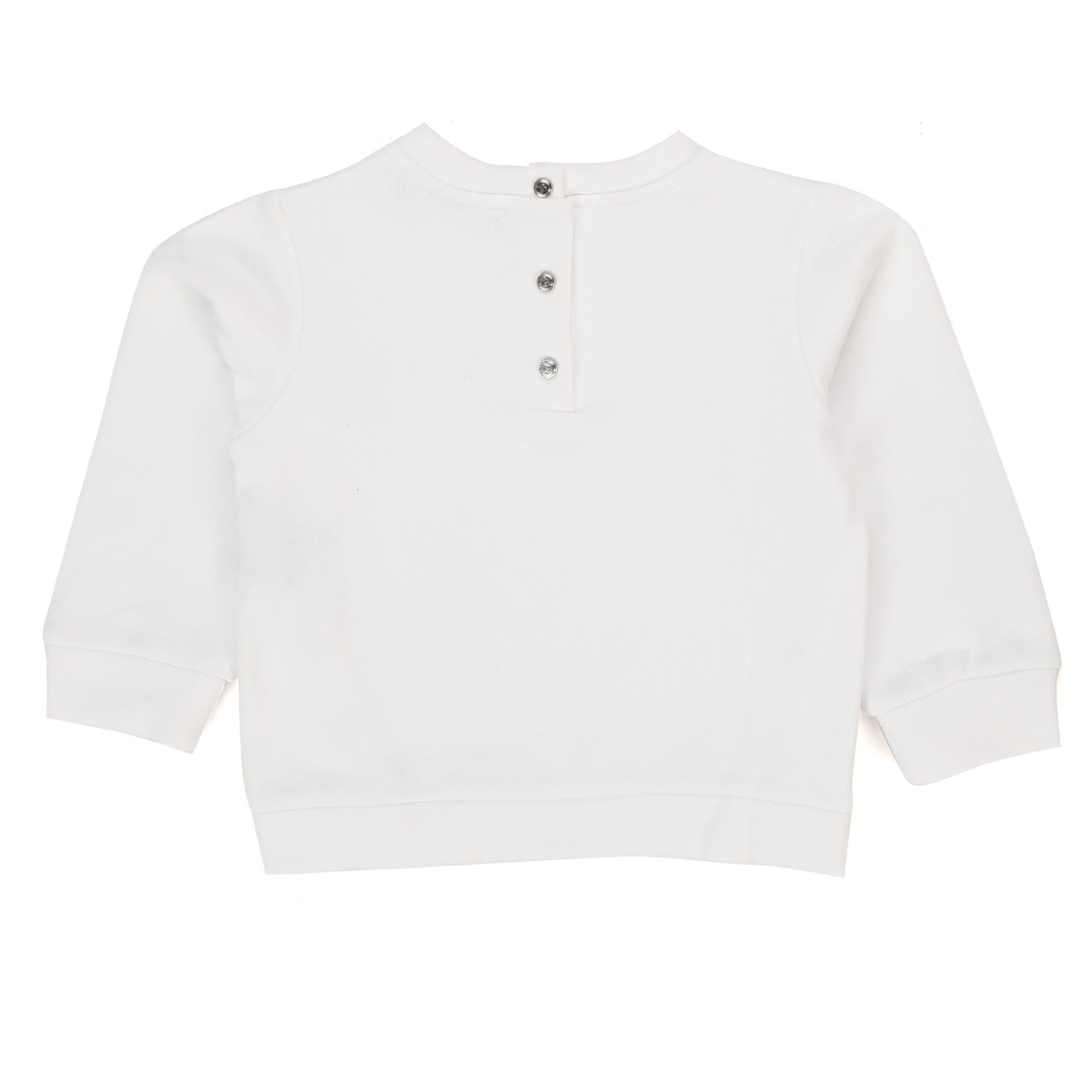 FELPA BIANCA CON LOGO SILVER BAMBINA E NEONATA - annameglio.com abbigliamento moda