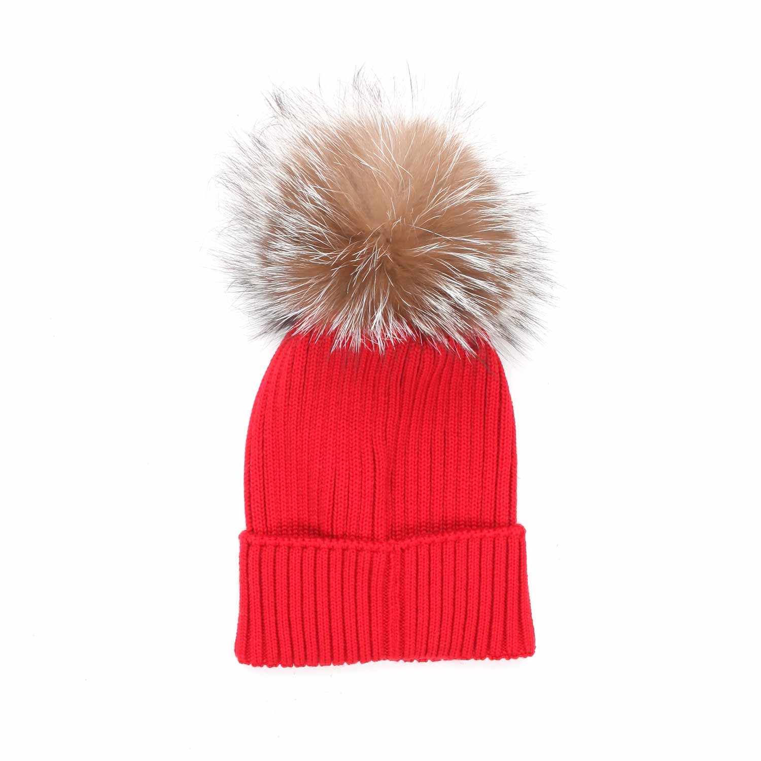 BERRETTO ROSSO CON PELLICCIA GIRL - annameglio.com abbigliamento moda