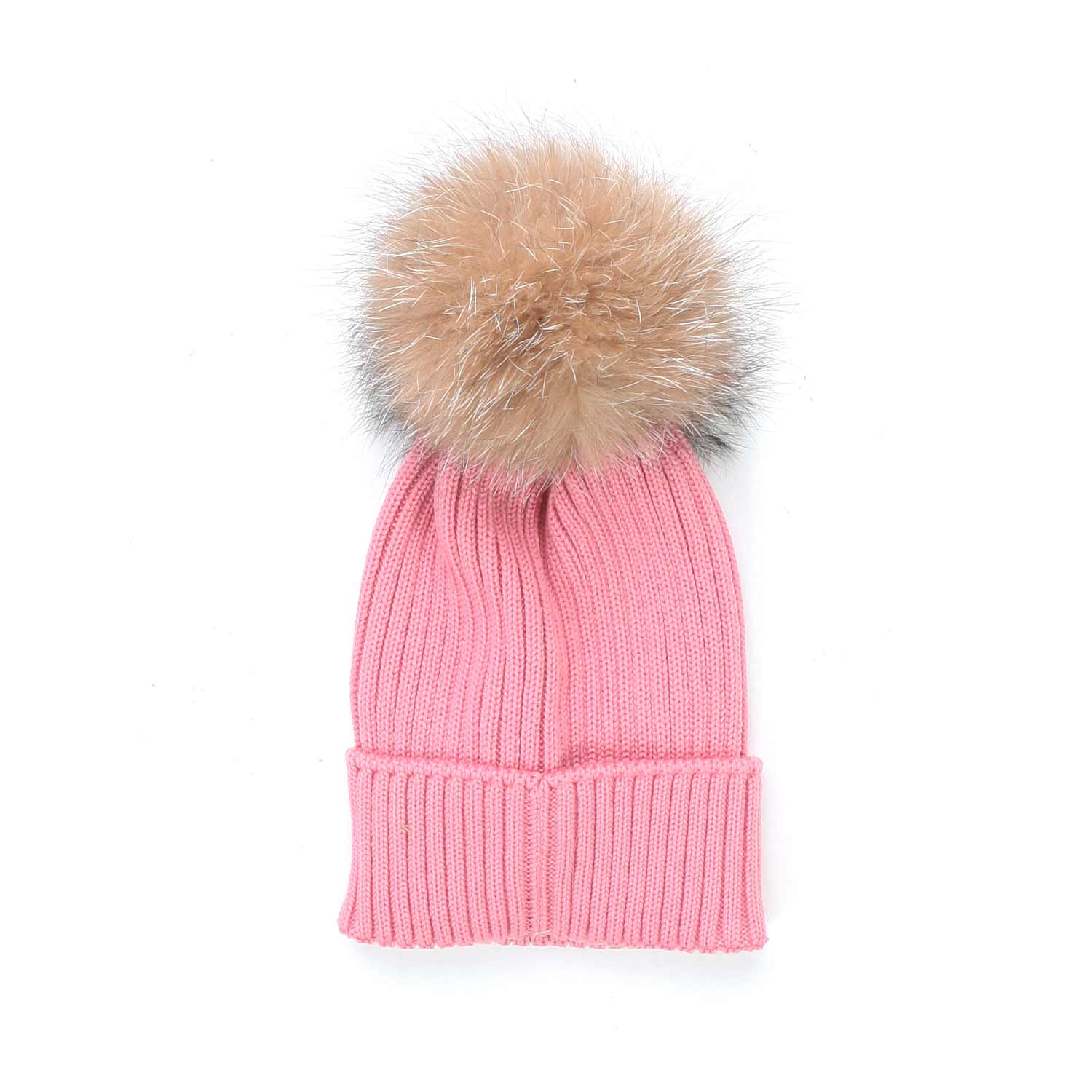 CAPPELLO DI LANA ROSA CON PON PON BAMBINA - annameglio.com abbigliamento moda