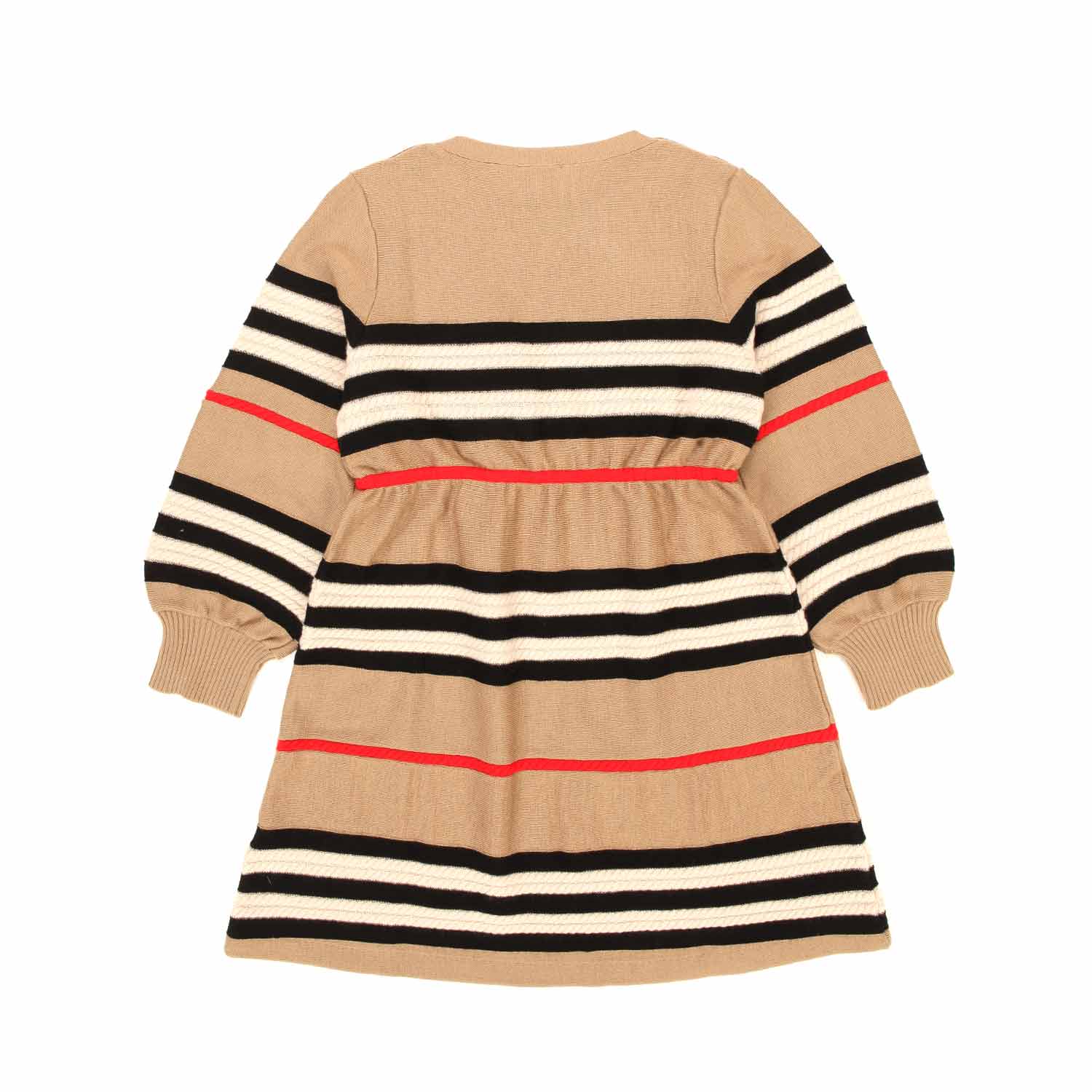 ABITO BEIGE A RIGHE BAMBINA E TEENAGER - annameglio.com abbigliamento moda
