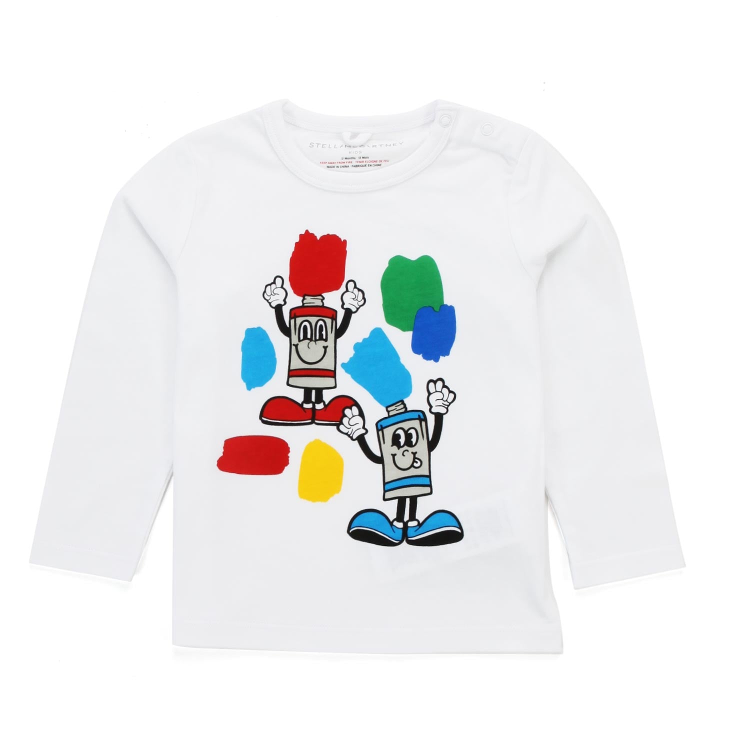 T-SHIRT UNISEX LUNGA BIANCA E MULTICOLOR BABY - annameglio.com abbigliamento moda