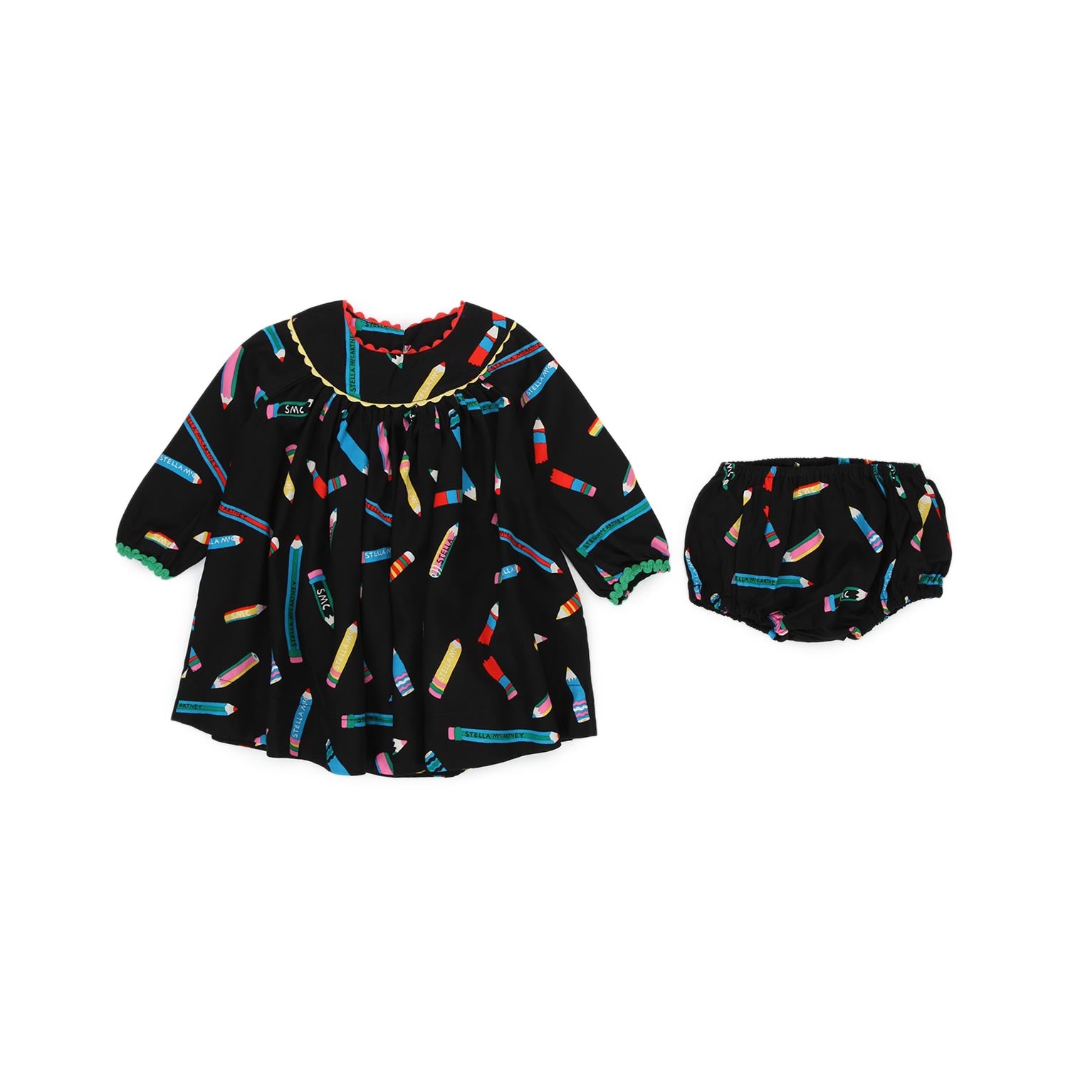 MINI ABITO NERO E MULTICOLOR BIMBA - annameglio.com abbigliamento moda