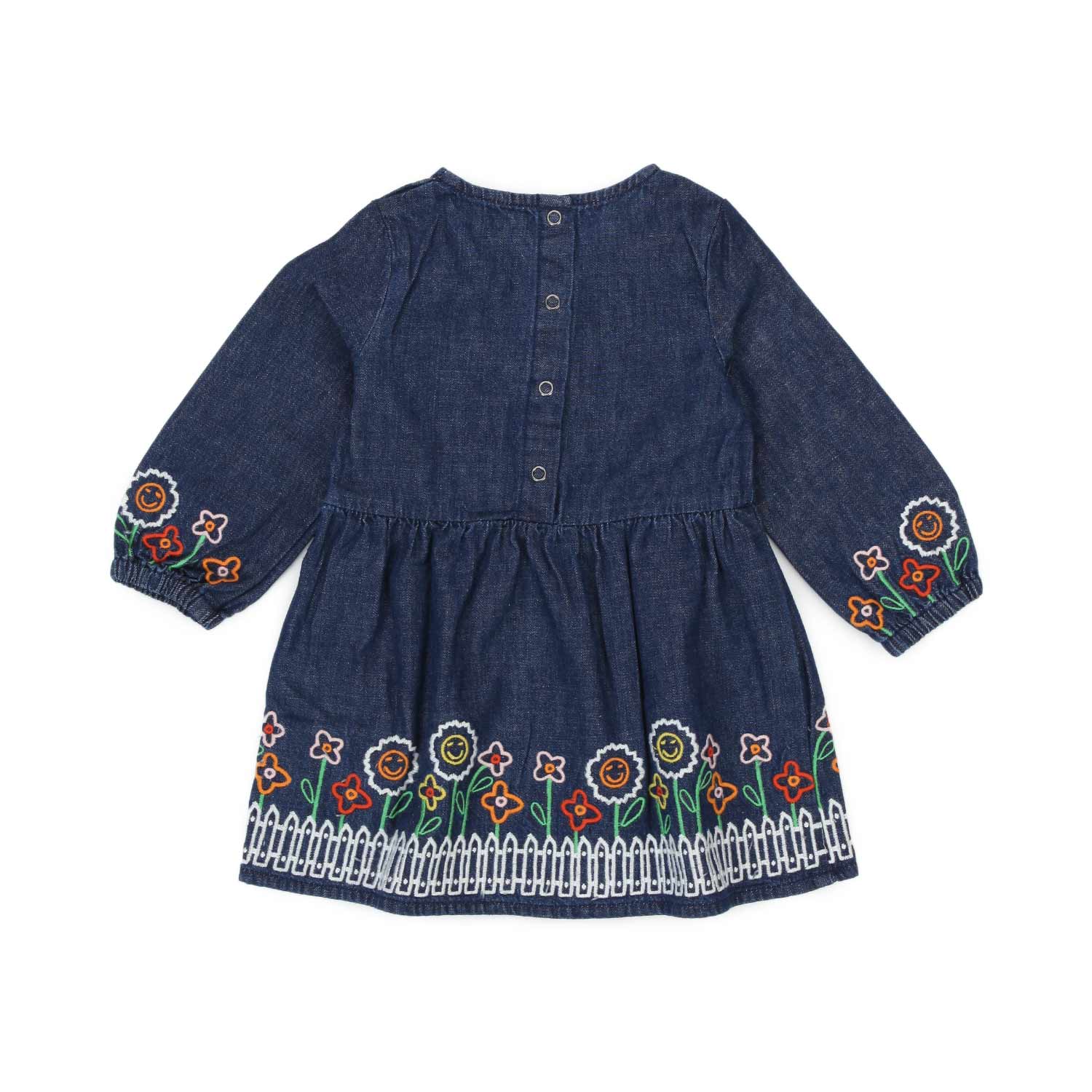 MINI ABITO IN DENIM RICAMATO BIMBA - annameglio.com abbigliamento moda