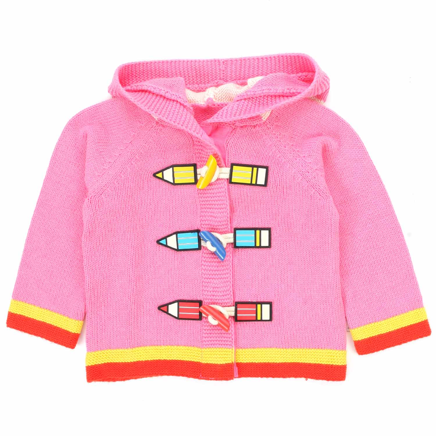 CARDIGAN ROSA E MULTICOLOR BAMBINA E NEONATA - annameglio.com abbigliamento moda