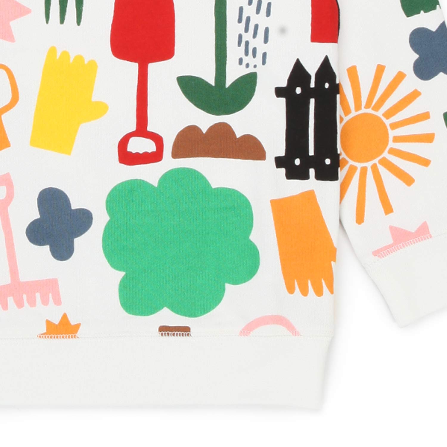 FELPA UNISEX BIANCA CON STAMPE GARDEN BAMBINO - annameglio.com abbigliamento moda