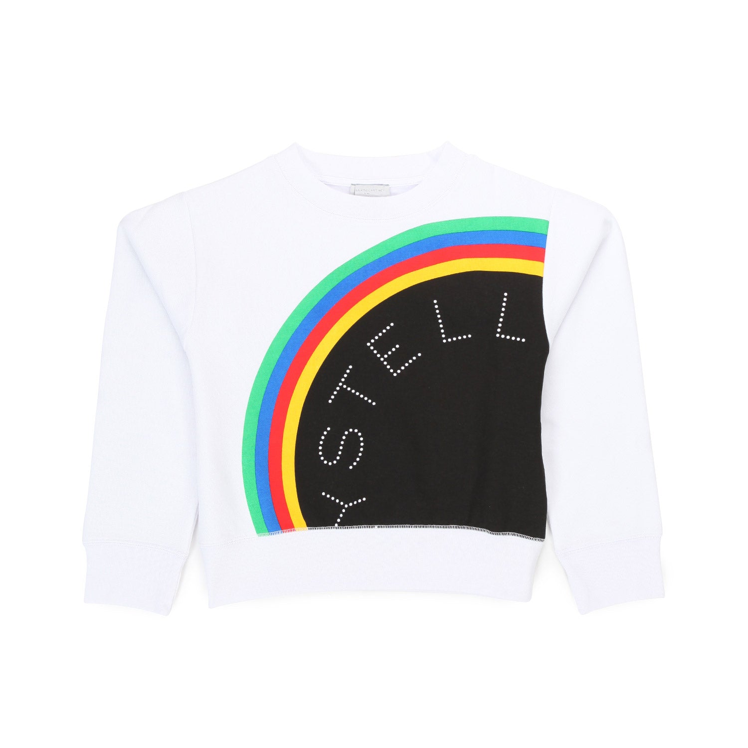 FELPA ARCOBALENO BIANCA E NERA UNISEX - annameglio.com abbigliamento moda