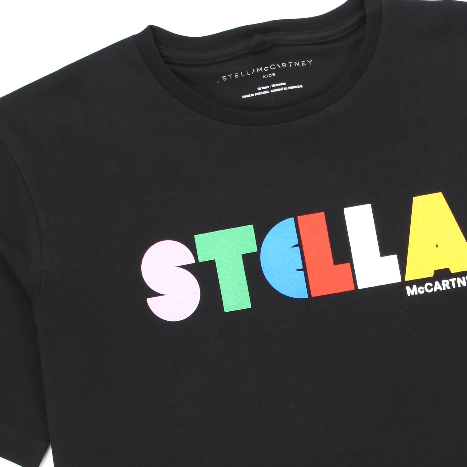 T-SHIRT NERA CON STAMPA BAMBINA E TEENAGER - annameglio.com abbigliamento moda