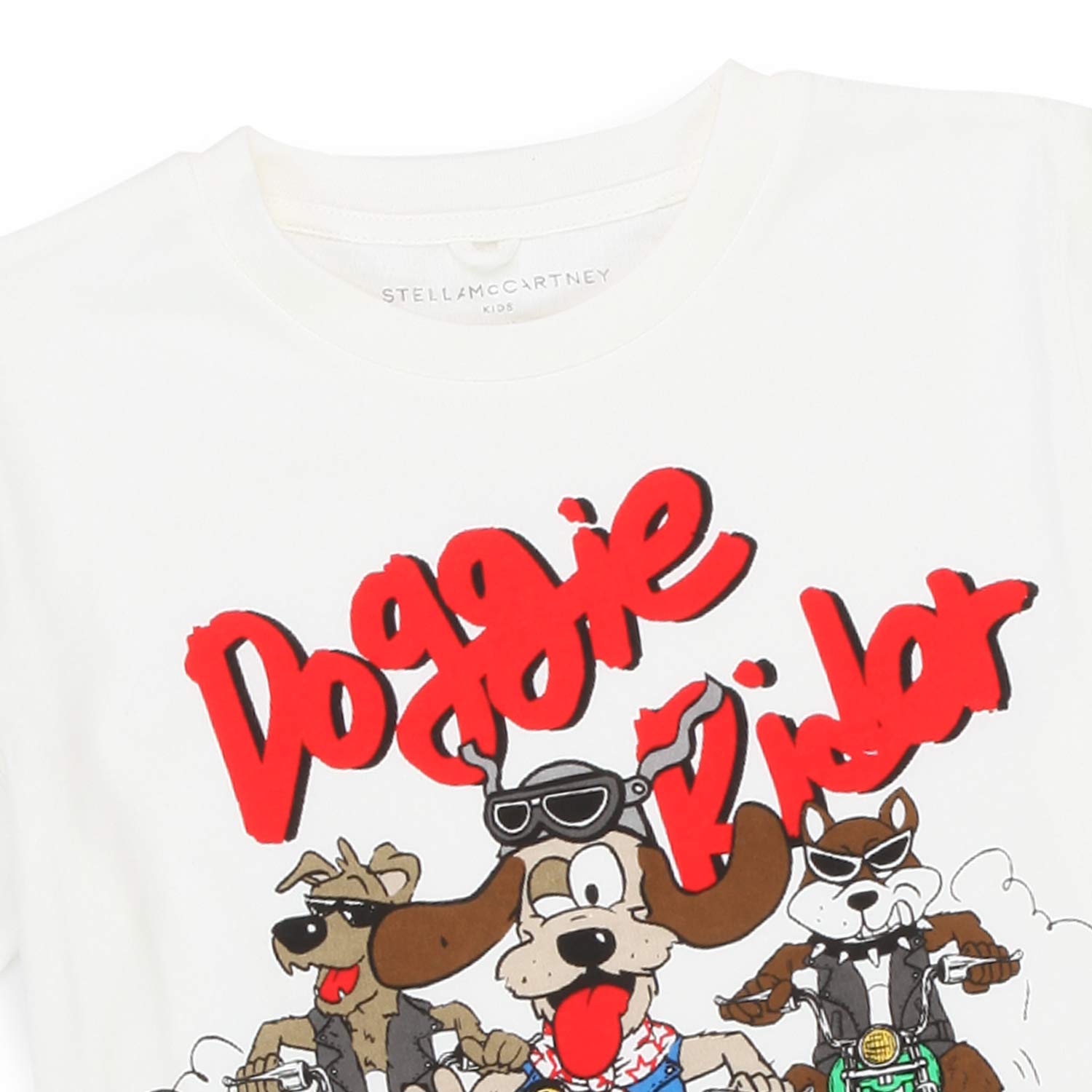 T-SHIRT DOGGIE RIDER BIANCA BAMBINO - annameglio.com abbigliamento moda